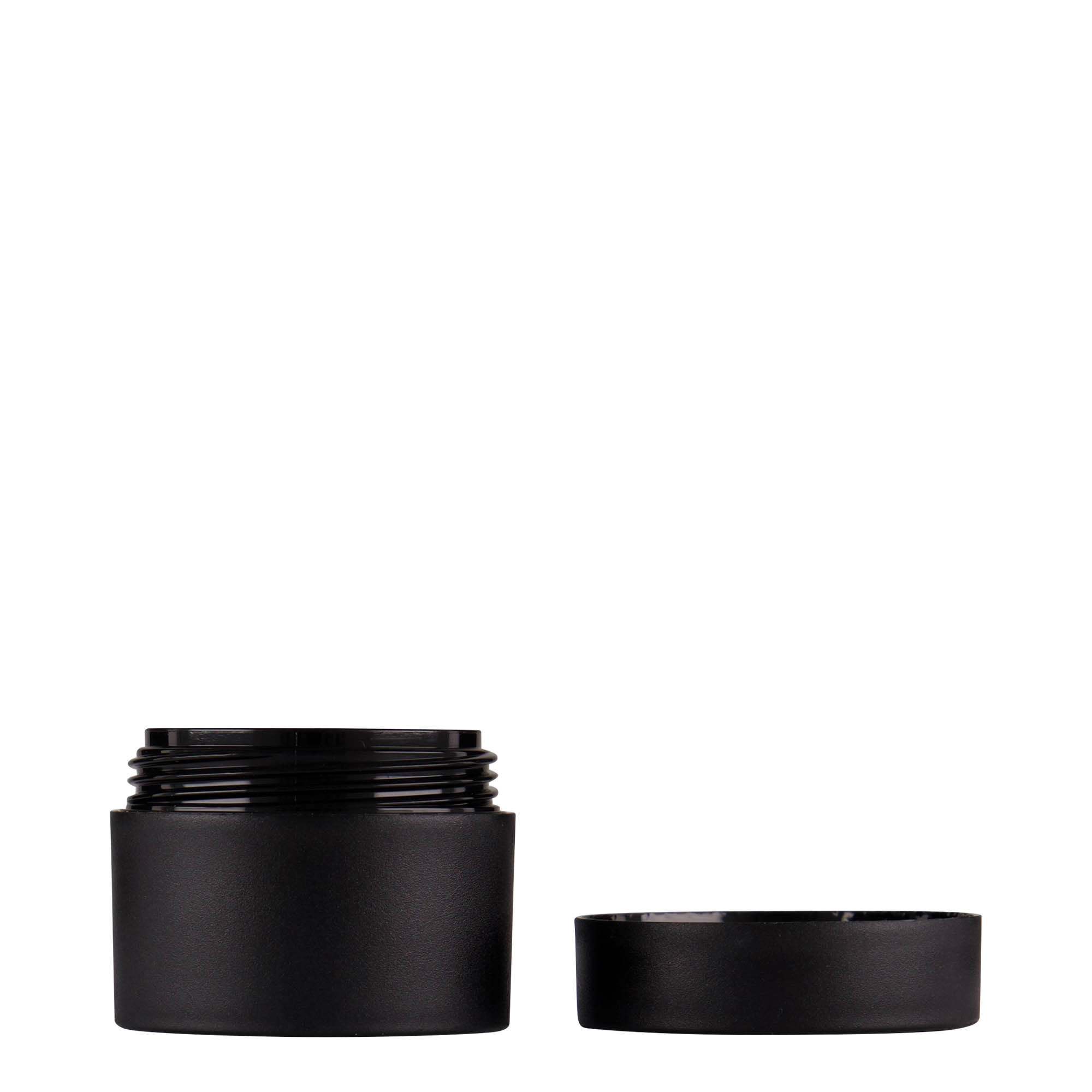 15 ml muovipurkki 'Antonella', PP, musta, suuaukko: ruuvikorkki