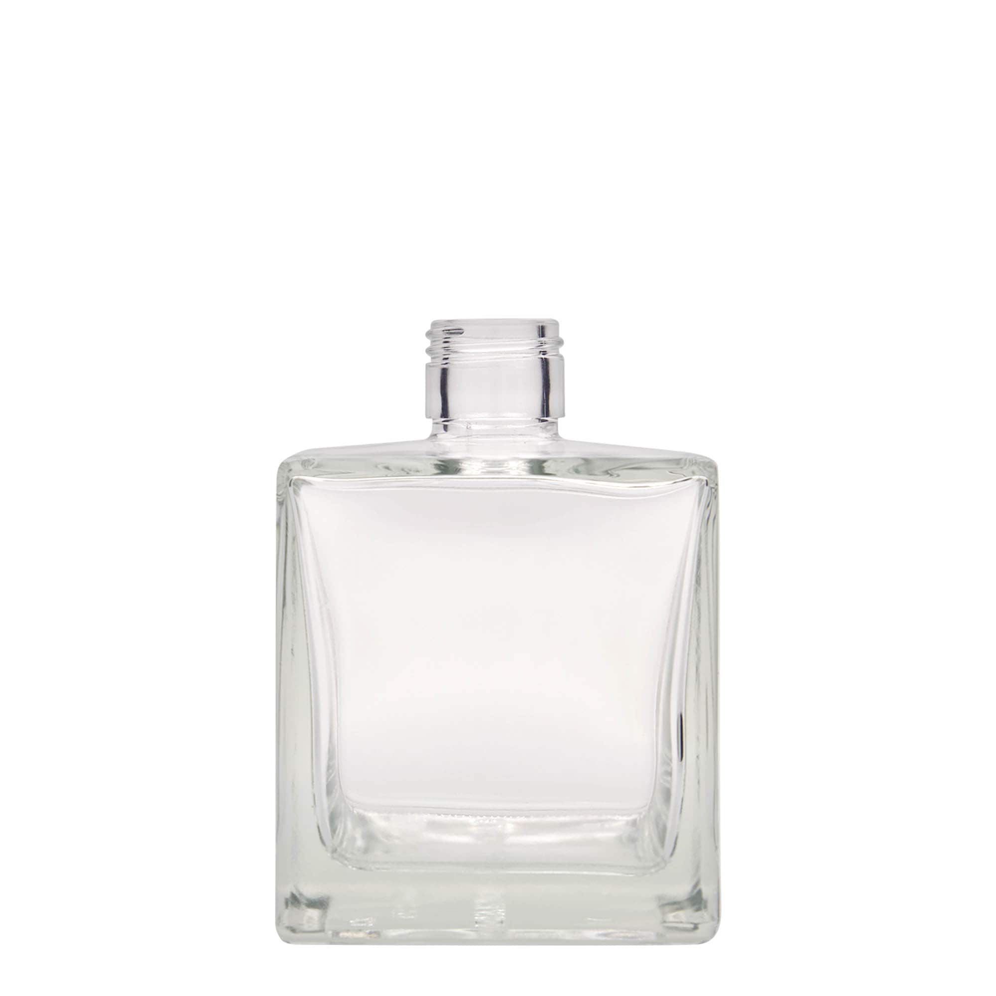 500 ml lasipullo 'Cube', neliömäinen, suuaukko: PP 31,5