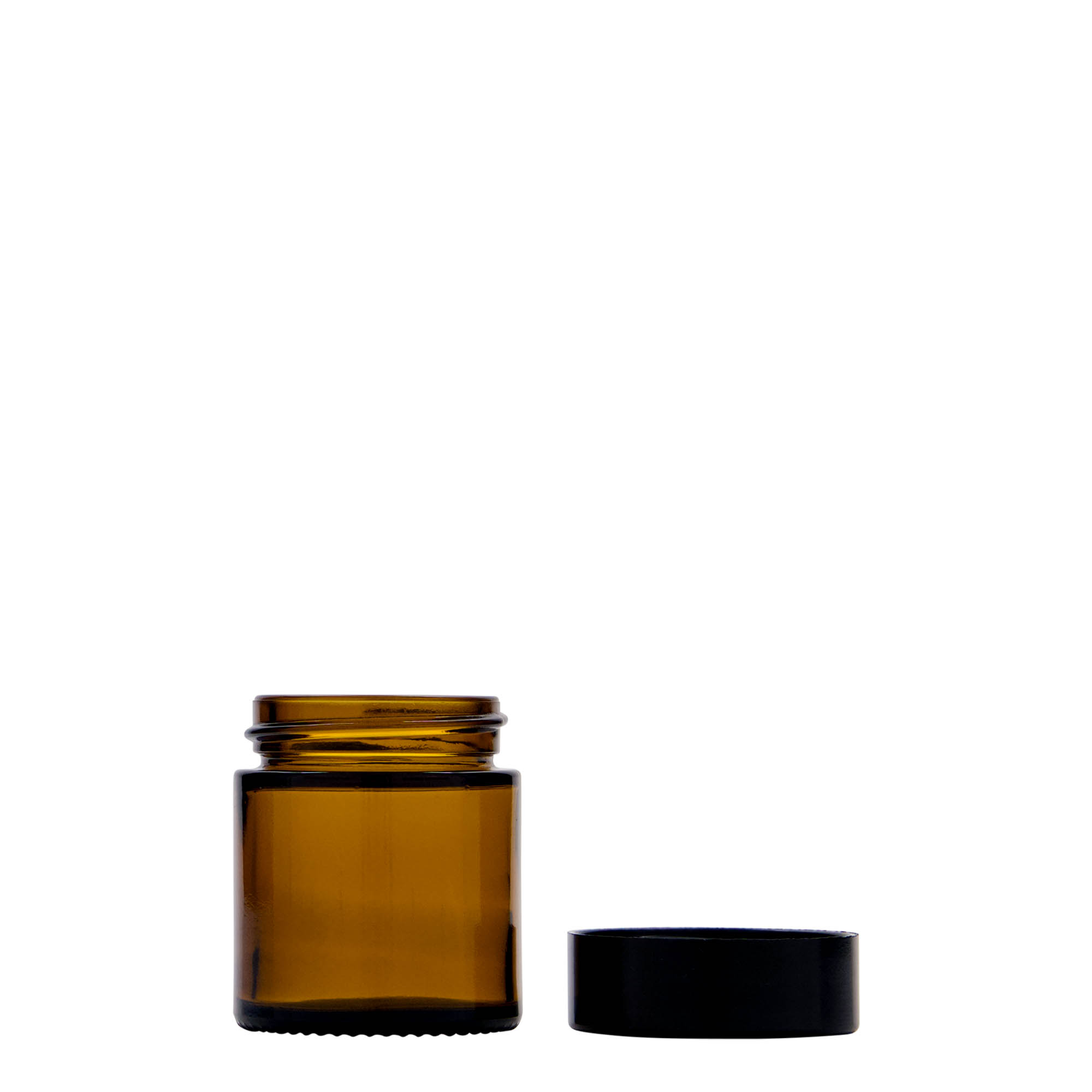 30 ml purkki 'Brown Line', lasia, ruskea, suuaukko: ruuvikorkki