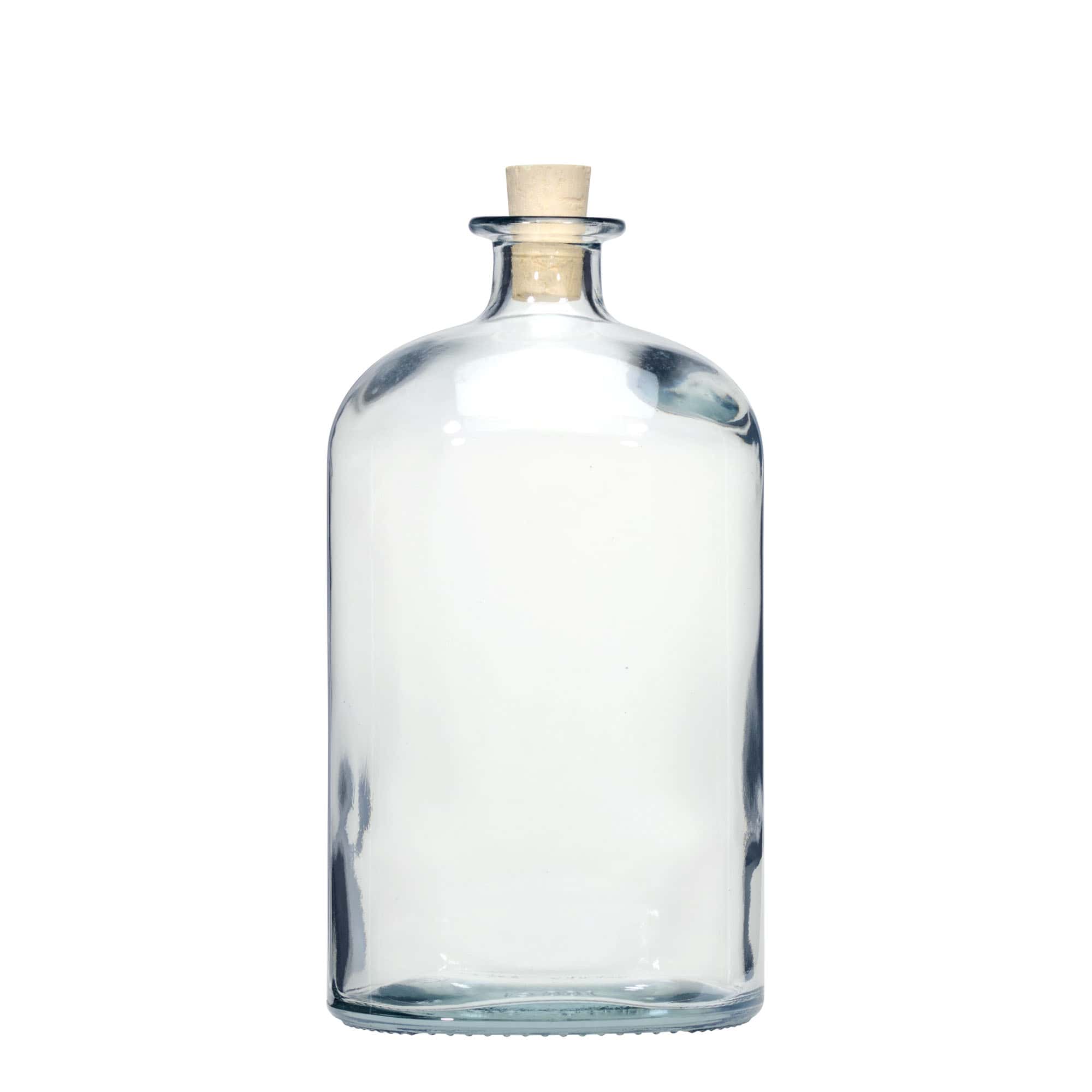 1000 ml lasipullo 'Dundee', soikea, suu: korkki