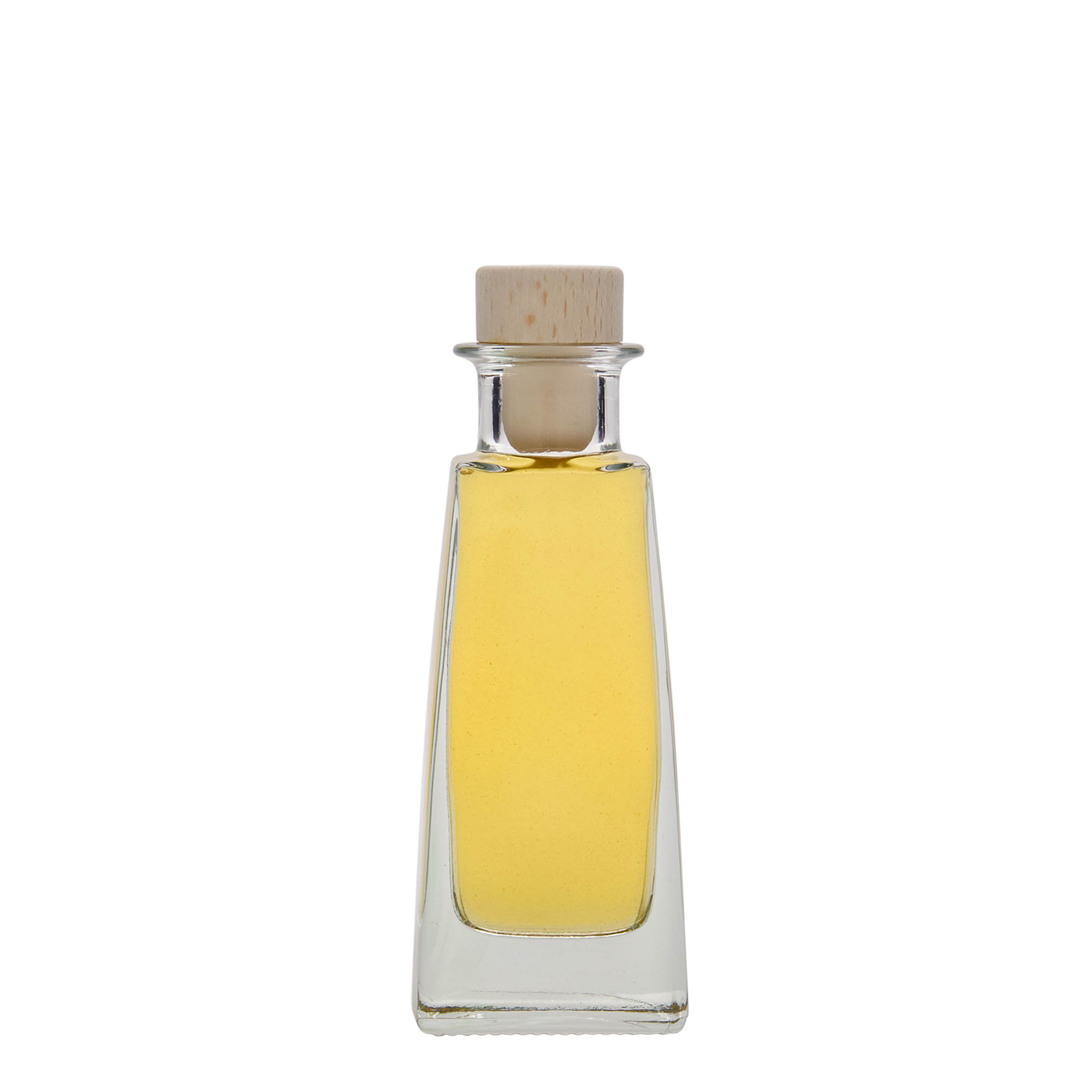 100 ml lasipullo 'Timmy', suorakaiteen muotoinen, suuaukko: korkki 100 ml lasipullo 'Timmy', suorakaiteen muotoinen, suuaukko: korkki