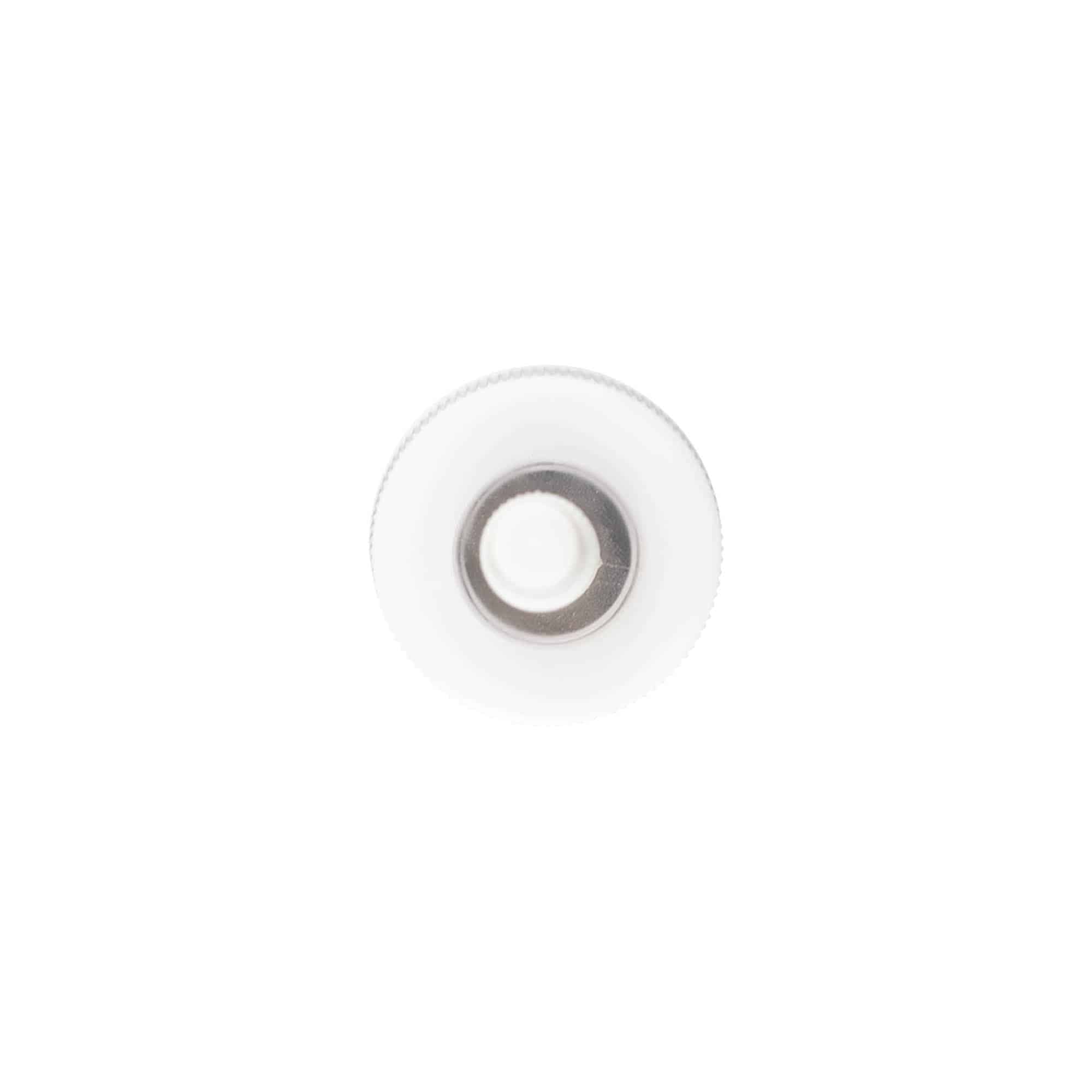 Kierrekorkki applikaattorilla, PP-muovi, valk., suu: 24/410