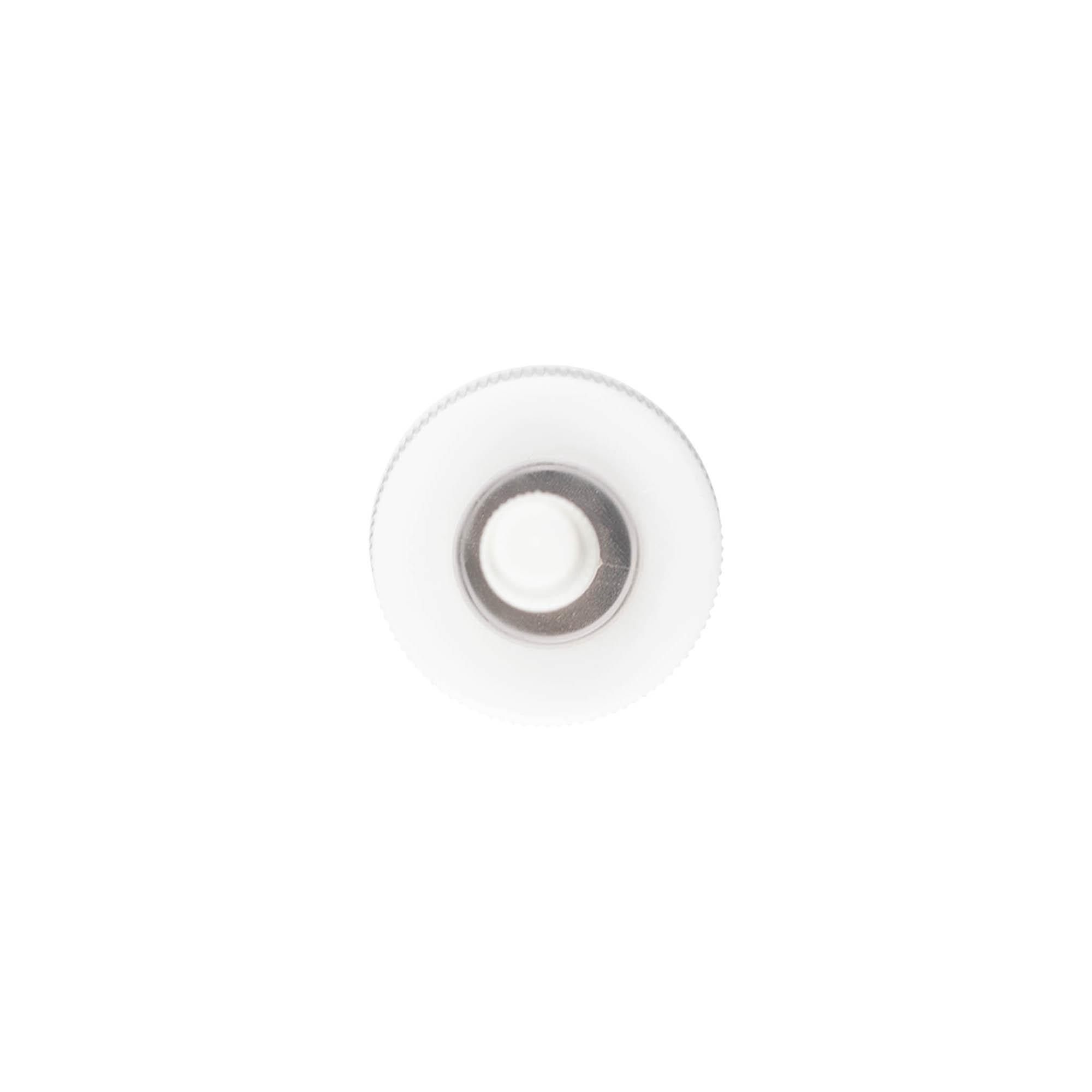 Ruuvikorkki applikaattorilla, PP-muovia, valkoinen, suukoko: 24/410 Ruuvikorkki applikaattorilla, PP-muovia, valkoinen, suukoko: 24/410