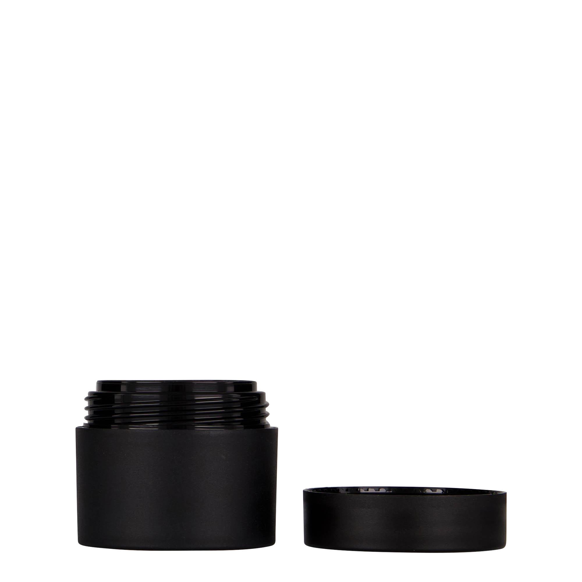 30 ml muovipurkki 'Antonella', PP, musta, suuaukko: ruuvikorkki