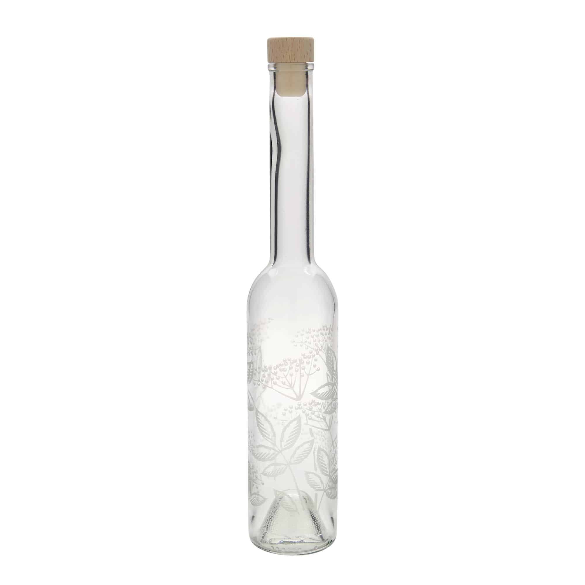 350 ml lasipullo ”Opera”, koriste: mustaherukka, suuaukko: korkki