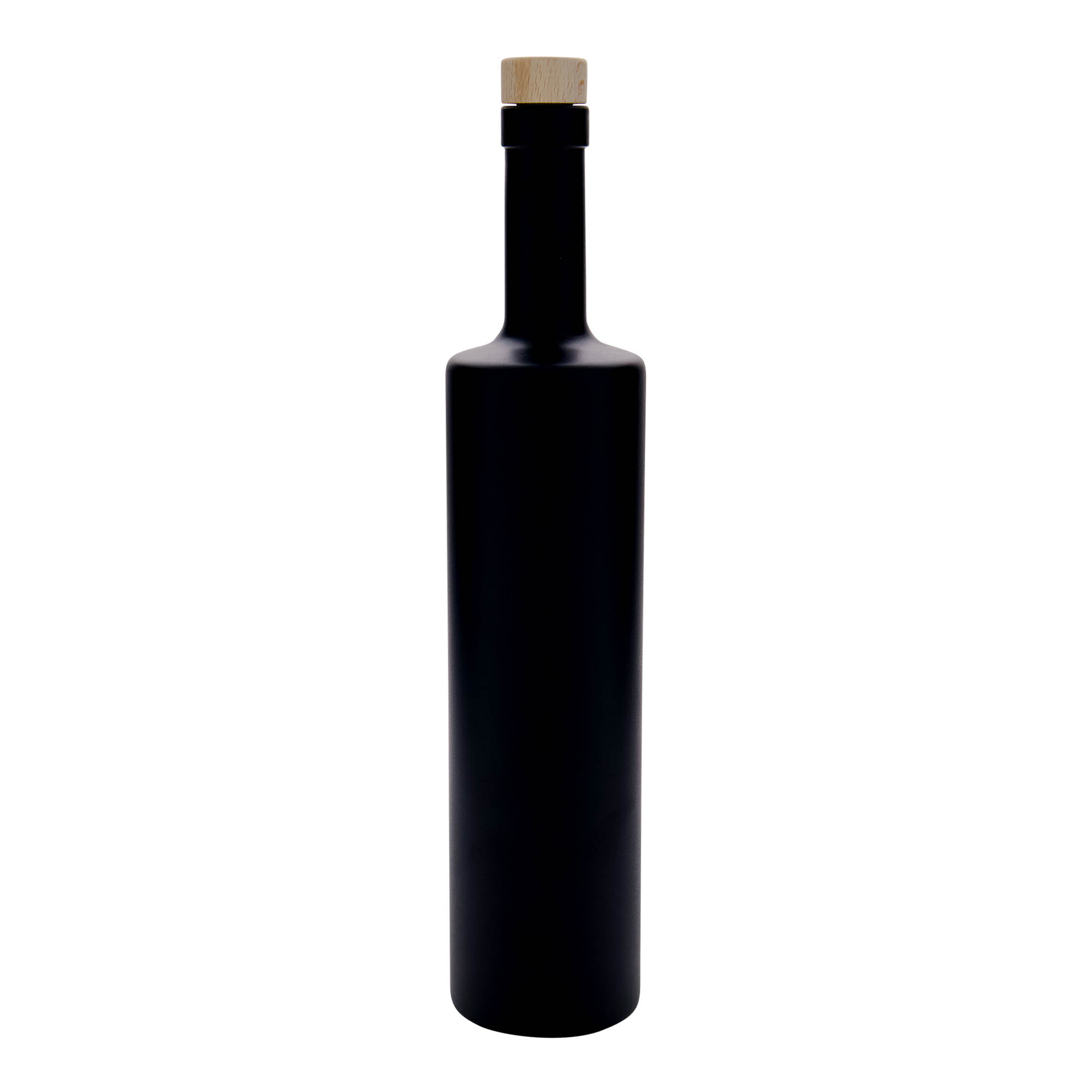 700 ml lasipullo 'Centurio', musta, suuaukko: korkki