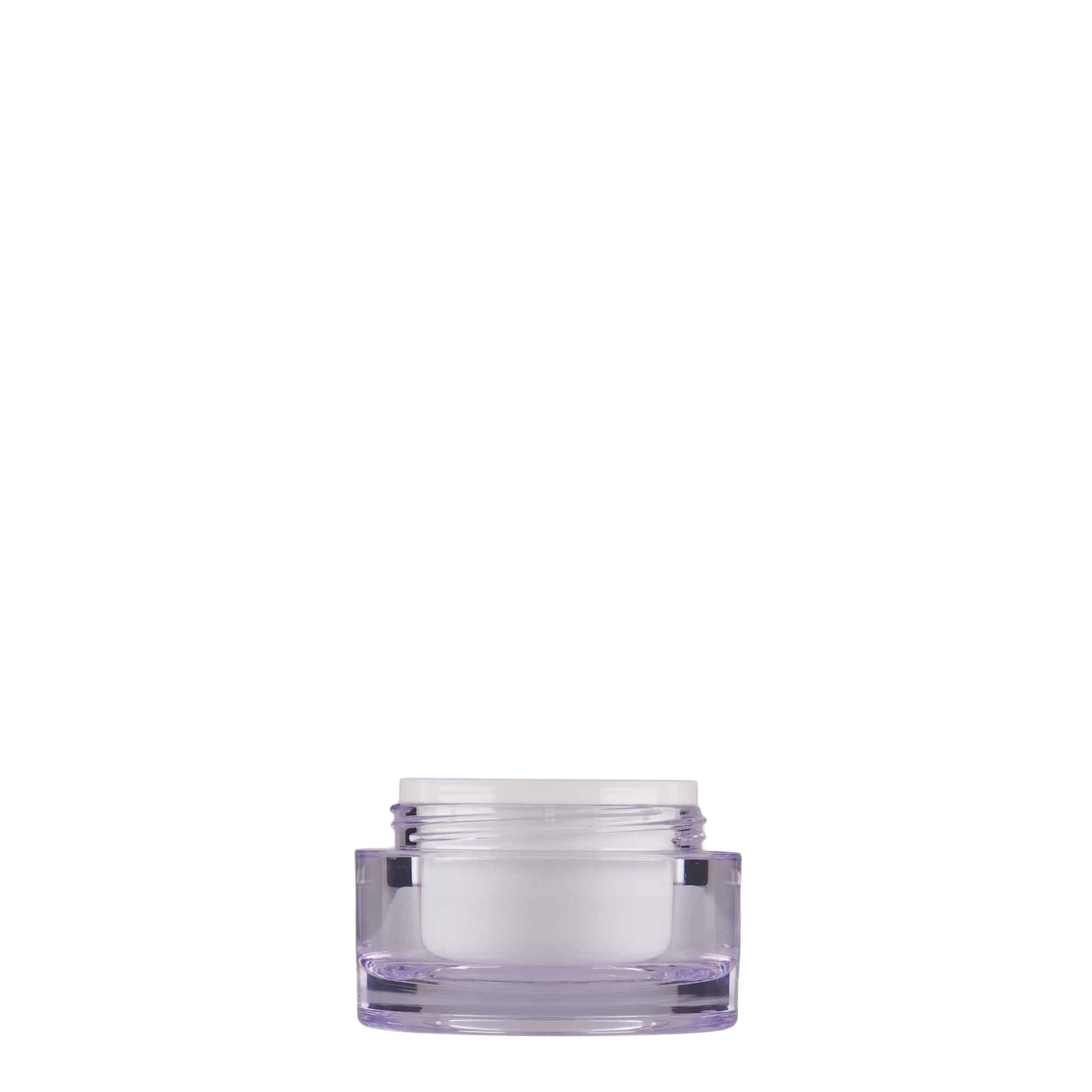 10 ml rasia, SAN-muovi, valk., suu: Kierrekorkki
