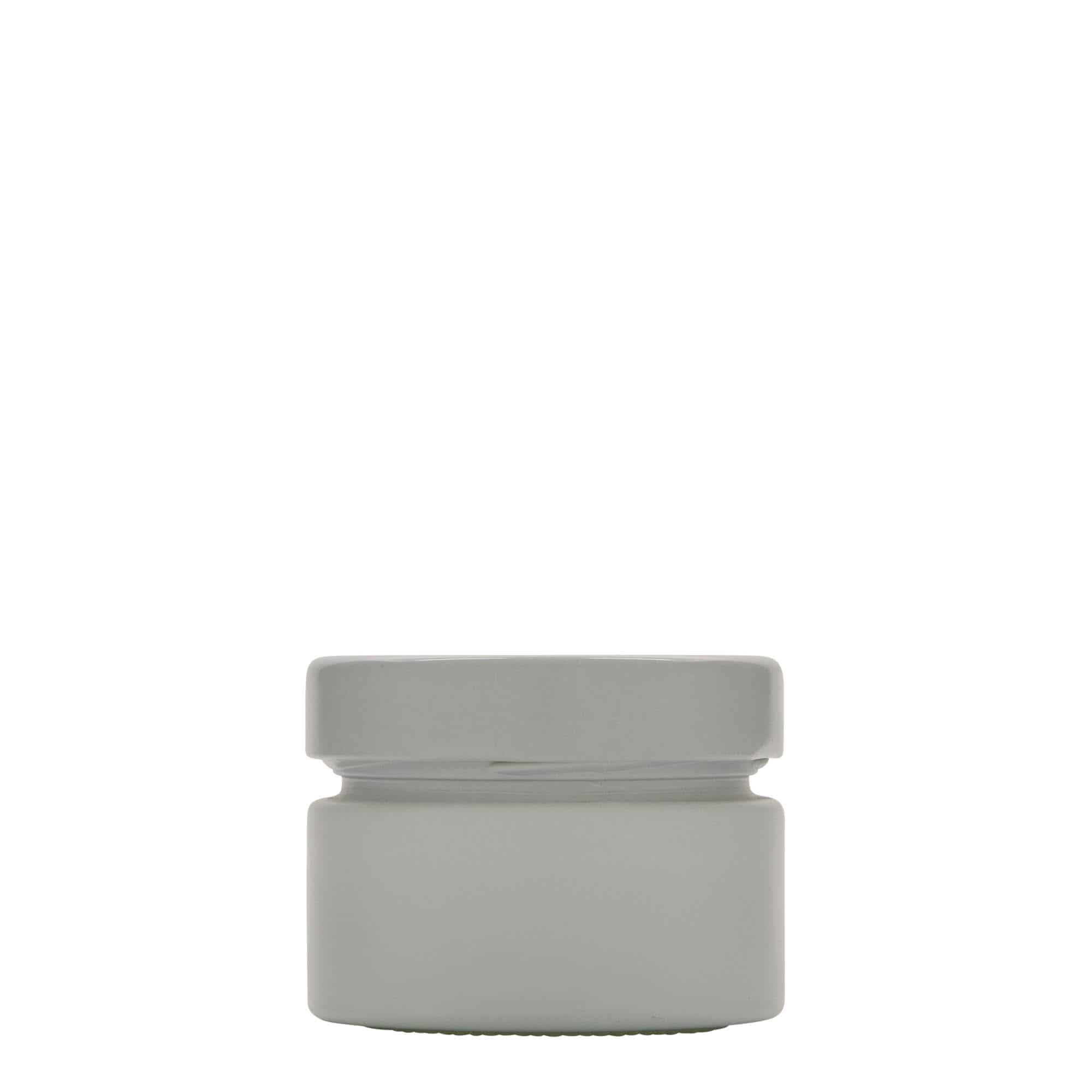 130 ml pyöreä lasipurkki 'Aurora', valk., suu: Deep-Twist-Off (DTO 66)