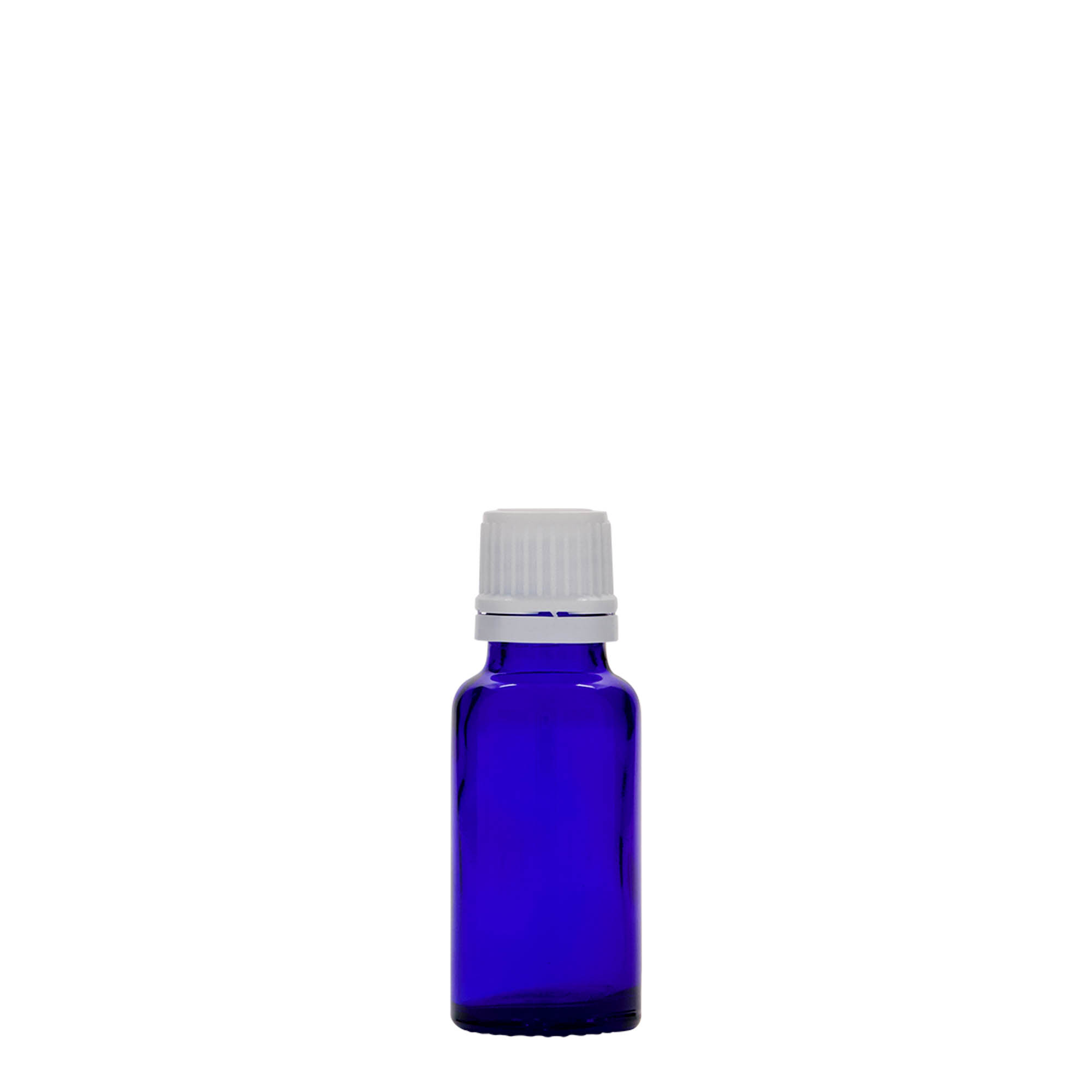 20 ml lääkepullo, lasia, kuninkaansininen, suuaukko: DIN 18