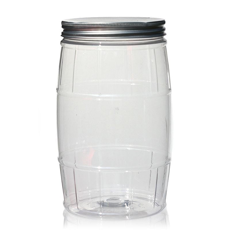 1 500 ml PET-tölkki ”Tynnyri”, muovia, suuaukko: 100/400