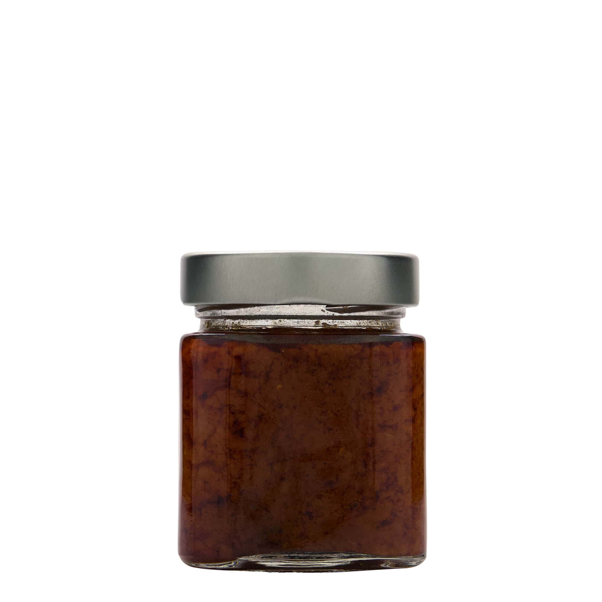 212 ml neliönmuotoinen lasi 'Ikarus', suuaukon tyyppi: Deep-Twist-Off (DTO 63)