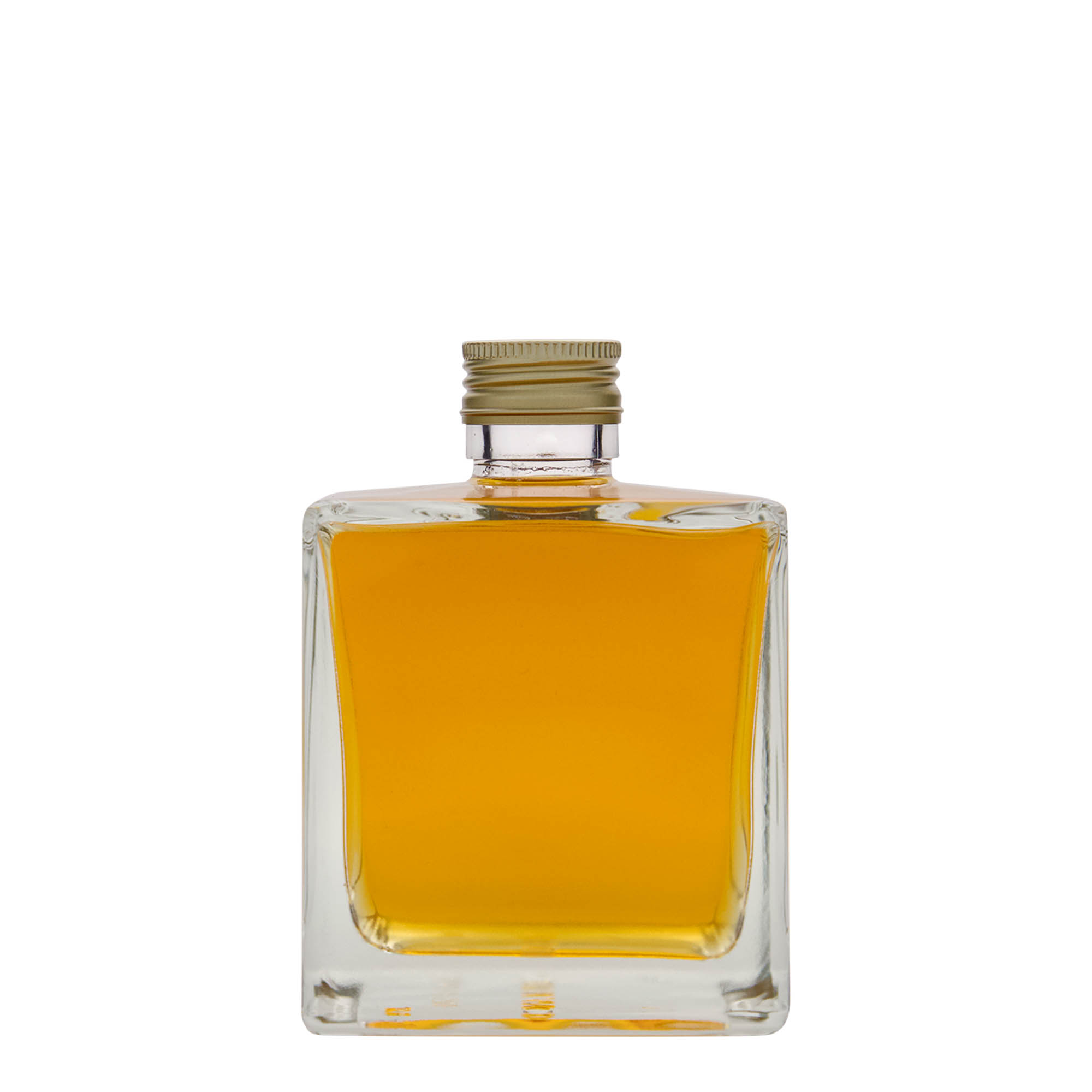 500 ml lasipullo 'Cube', neliö, suu: PP 31,5