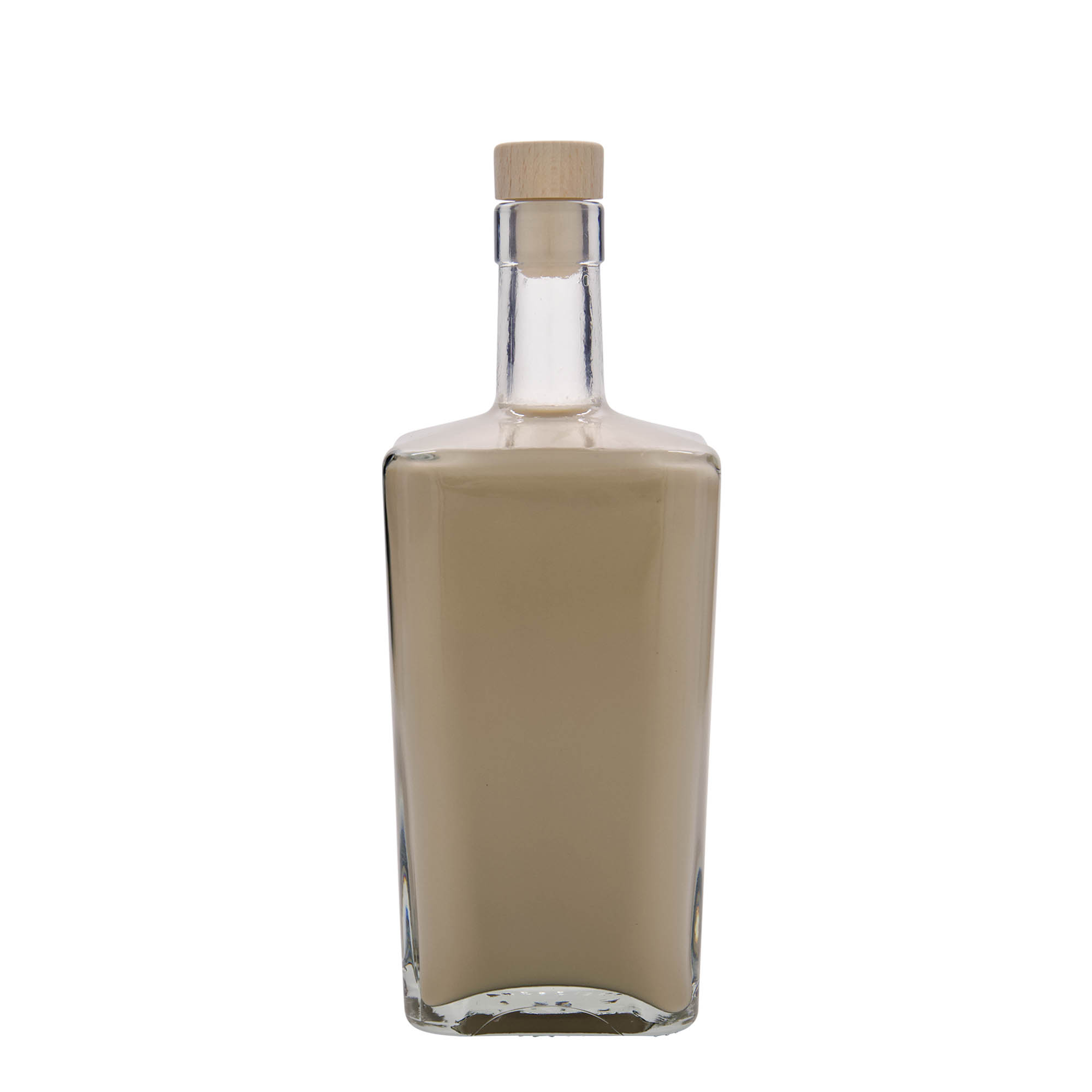 700 ml lasipullo 'Noel', neliömäinen, suuaukko: korkki