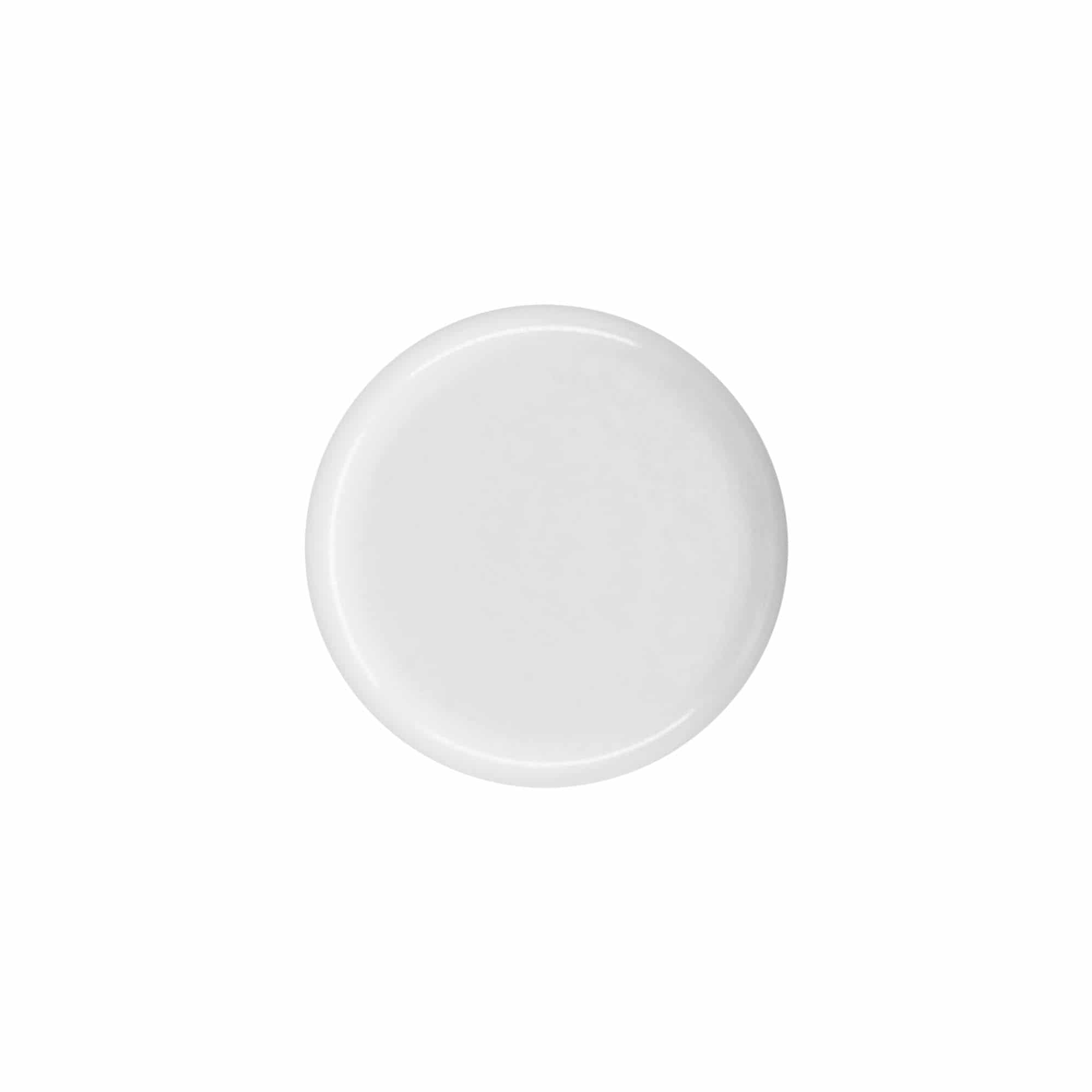 Kierrekorkki pyöreä pullo spray-os., PE-muovi, valk., suu: DIN 18