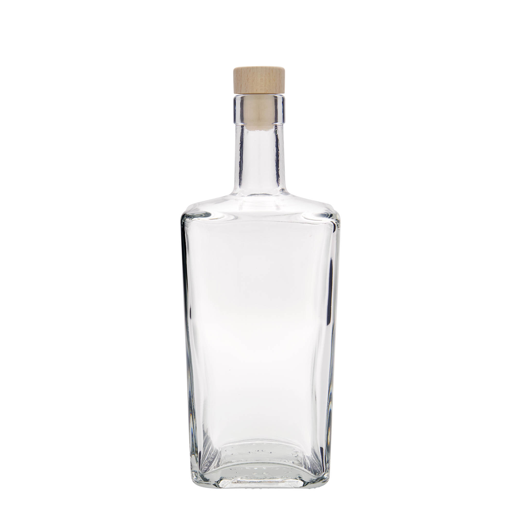700 ml lasipullo 'Noel', neliömäinen, suuaukko: korkki
