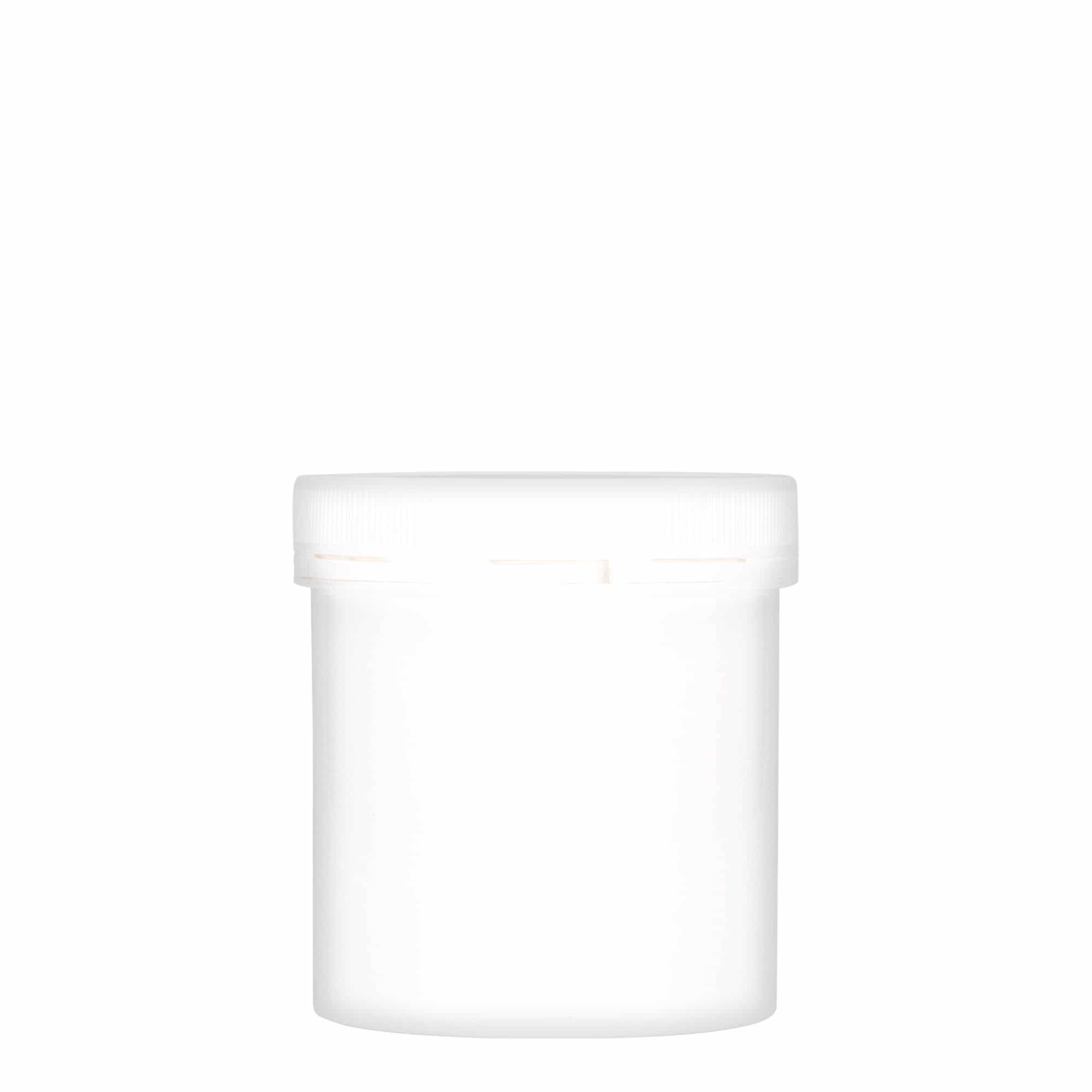 250 ml muovirasia 'Securilock', PP, valk., suu: Kierrekorkki