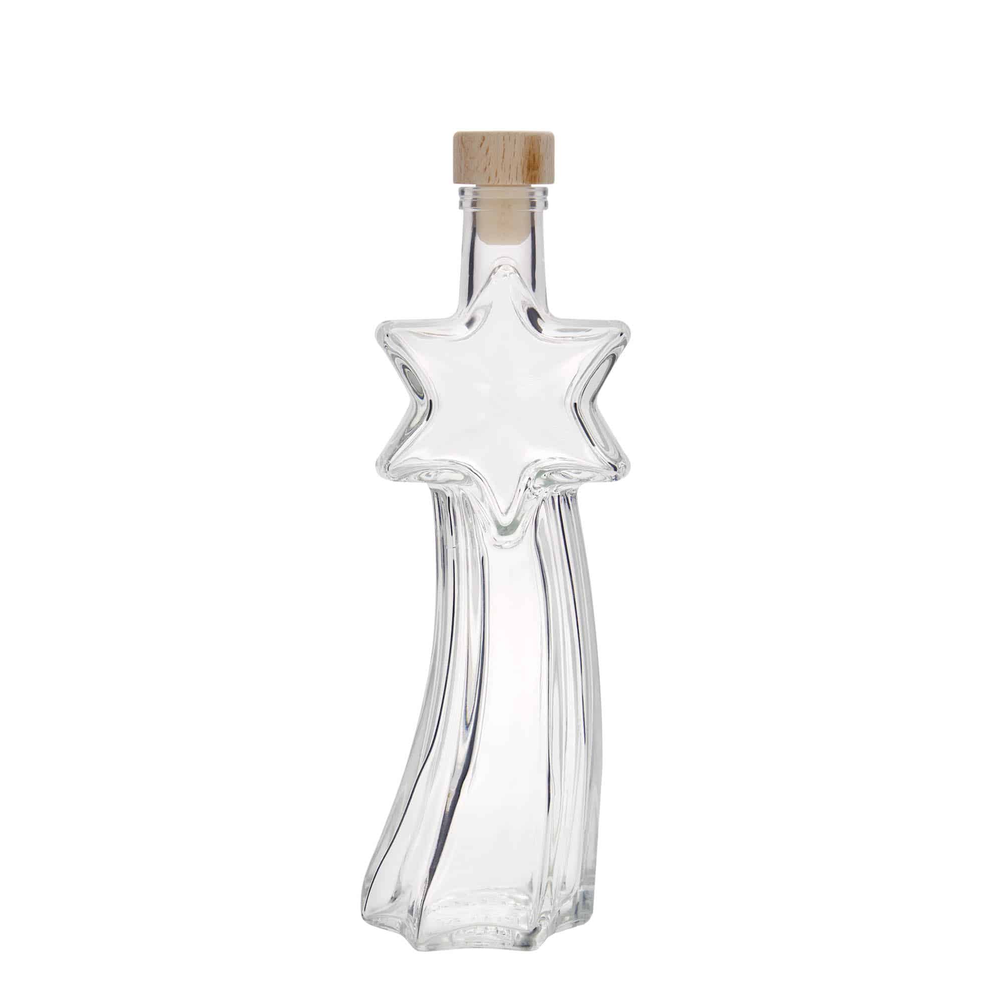 200 ml lasipullo 'Tähtischnuppe', suu: korkki