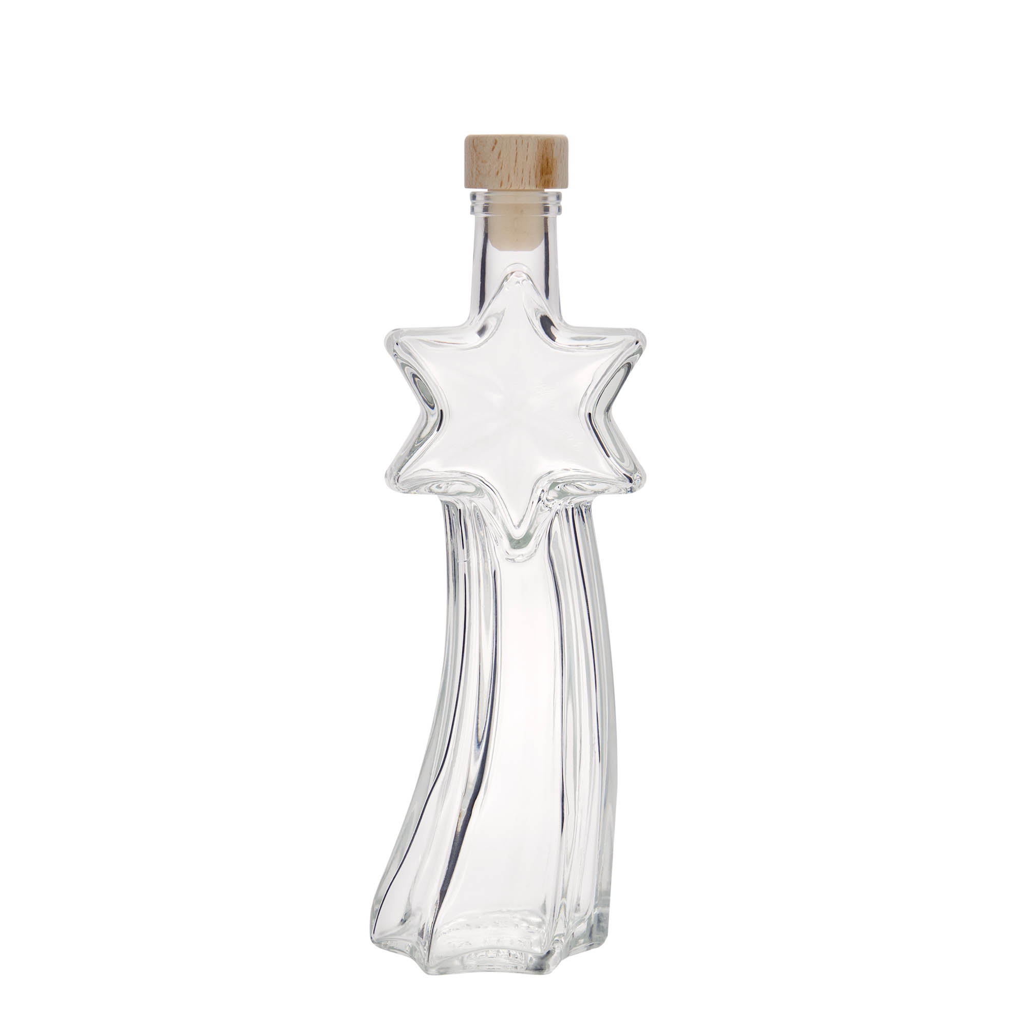 200 ml lasipullo 'Tähtisade', suuaukko: korkki