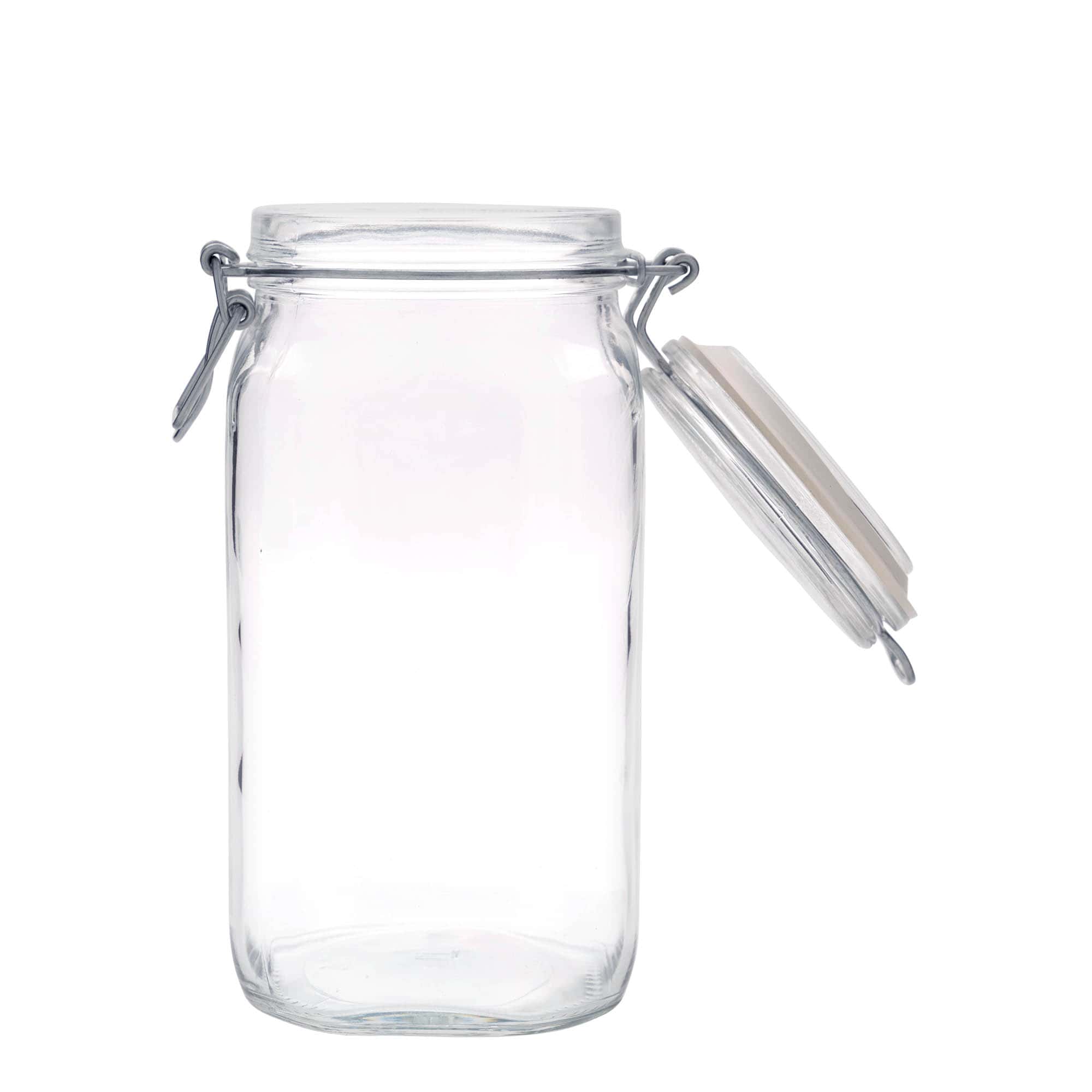1 500 ml lankalukollinen purkki 'Fido', neliömäinen, suuaukko: lankalukko