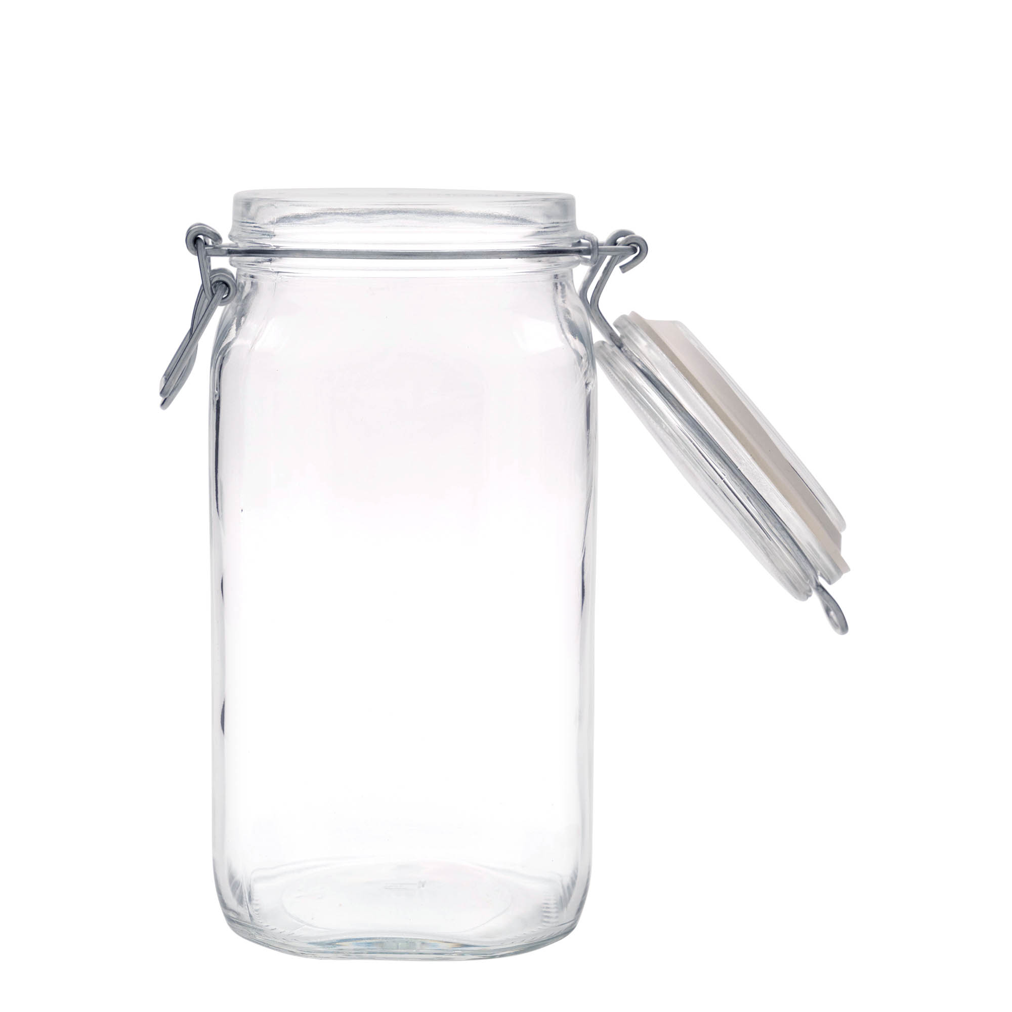 1 500 ml lankalukollinen purkki ”Fido”, neliömäinen, suuaukko: lankalukko