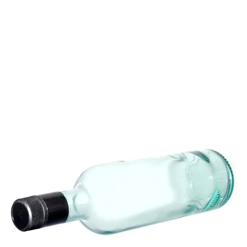 750 ml etikka-/öljypullo 'Willy New', lasi, v.vihreä, suu: DOP