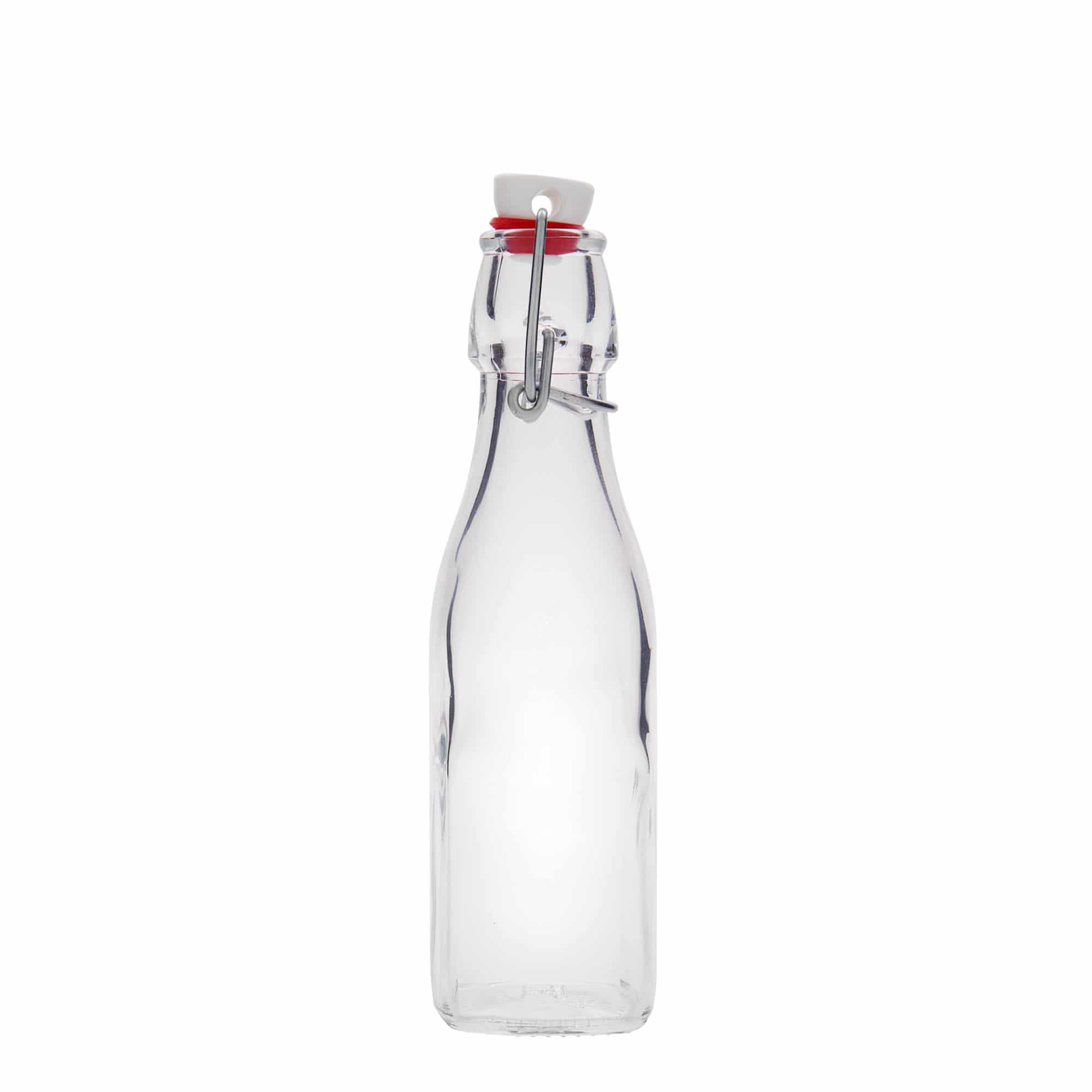 250 ml lasipullo 'Swing, neliö, suuaukko: lukituslenkki