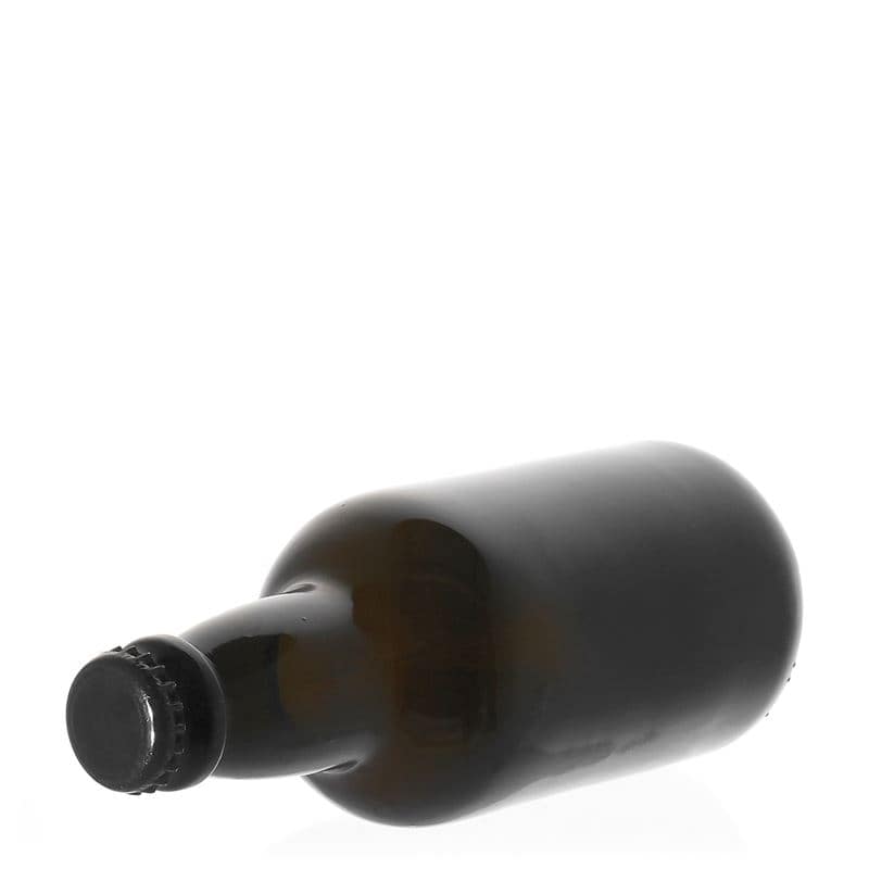 330 ml olutpullo 'Era', lasi, antiikinvihreä, suu: kruunukorkki