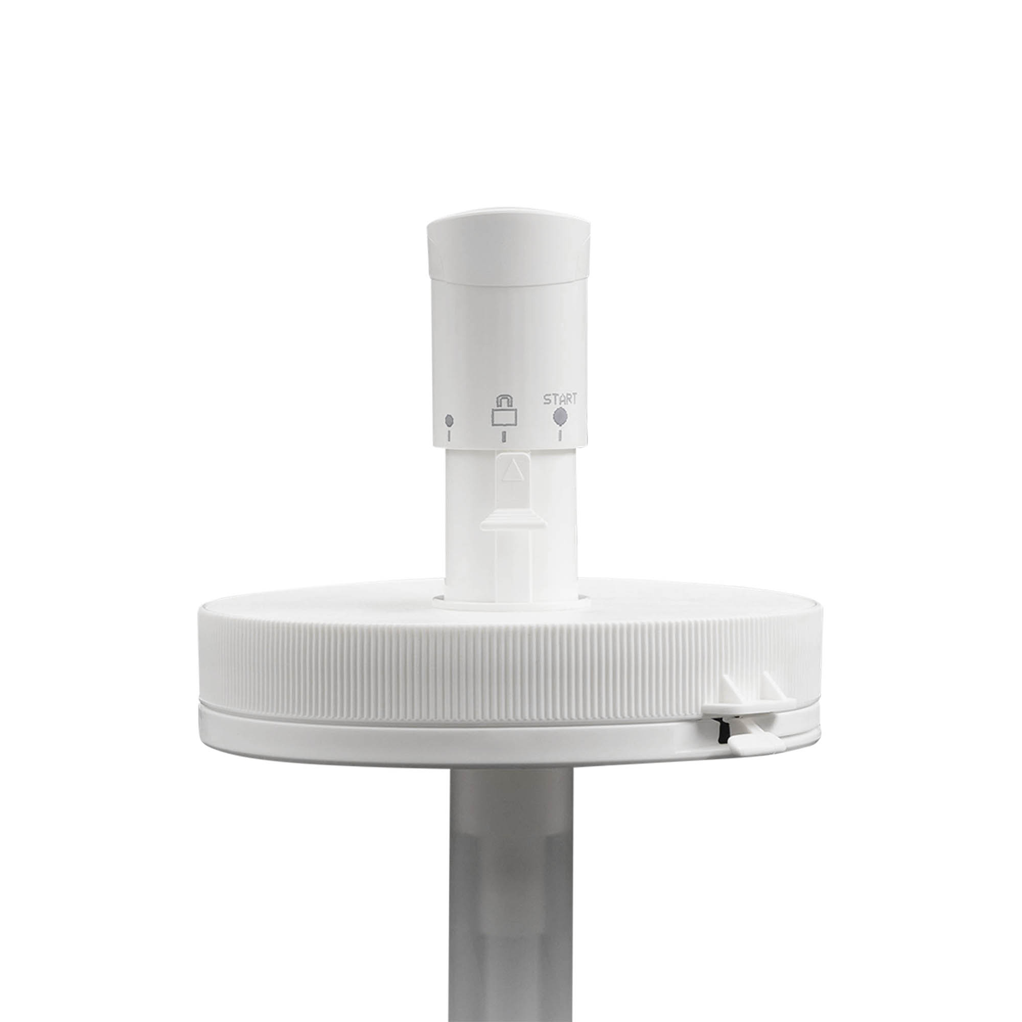 Annostelupumppu 1 240 ml:n 'Securibox'-säiliölle, PE-muovia, valkoinen, kierteellinen suljinaukkoon