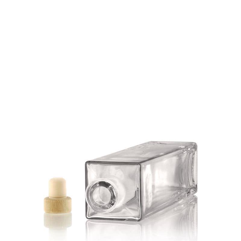 500 ml lasipullo 'Rafaello', neliö, suu: korkki