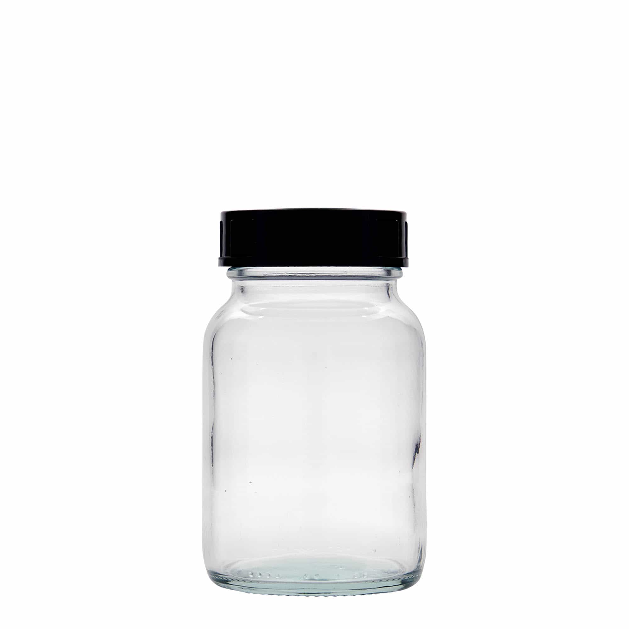 250 ml leveäkaul. lasipurkki, suu: DIN 55
