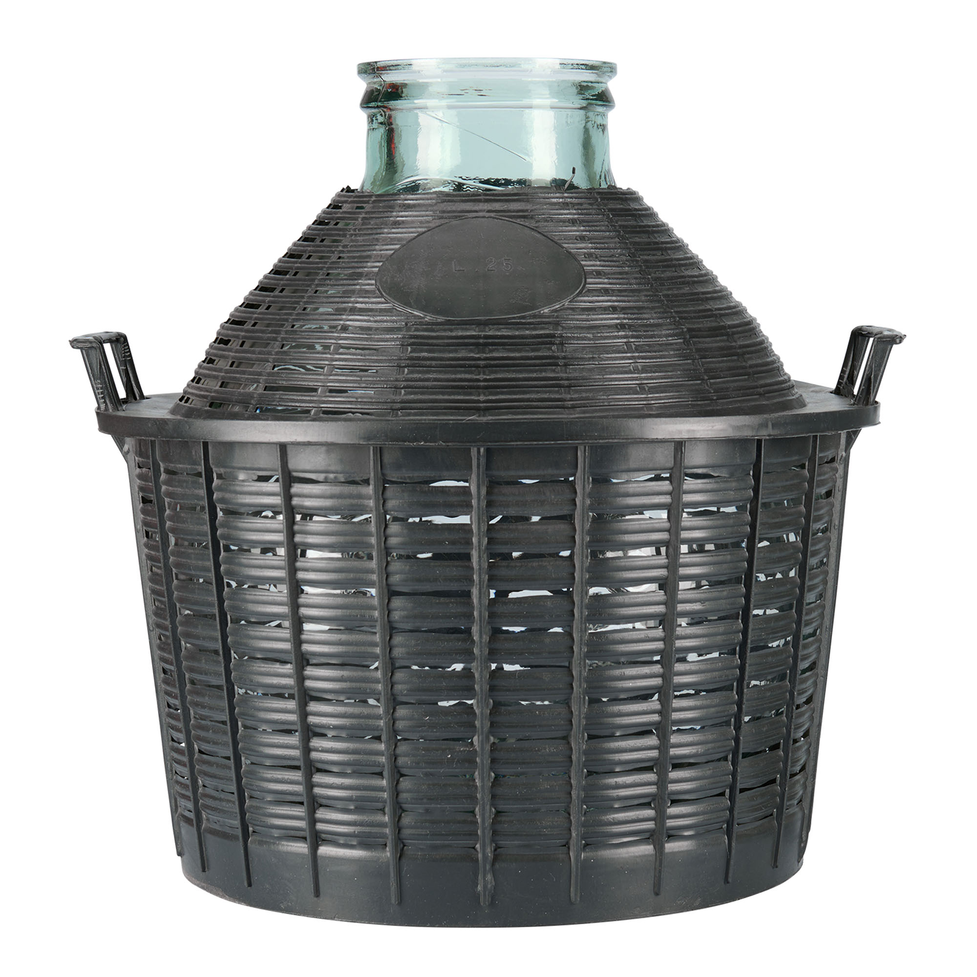 25 l pallopullo leveällä suulla, lasia, suuaukko: päällekäyvä kansi 25 l pallopullo leveällä suulla, lasia, suuaukko: päällekäyvä kansi