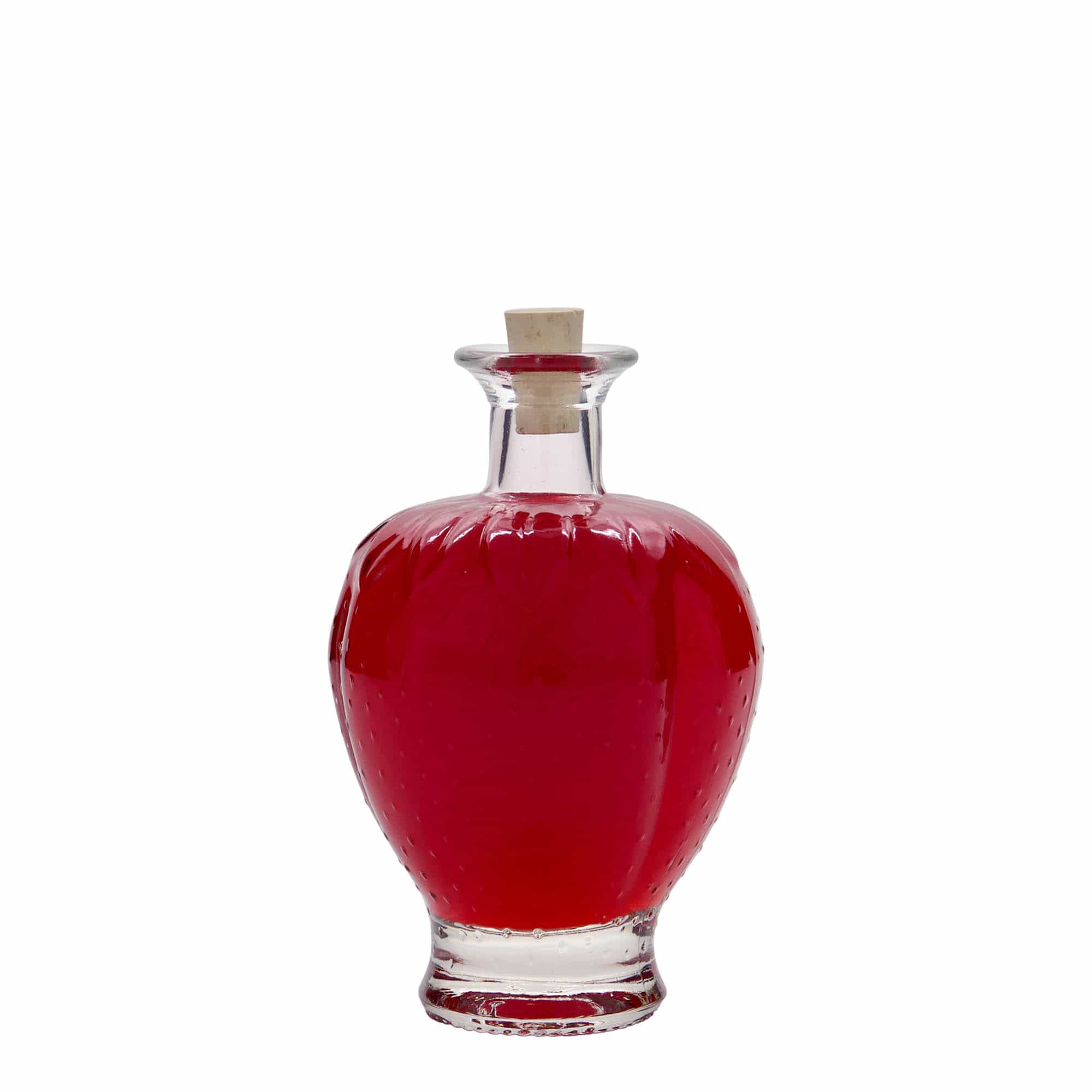 200 ml lasipullo 'Mansikka', suuaukko: korkki
