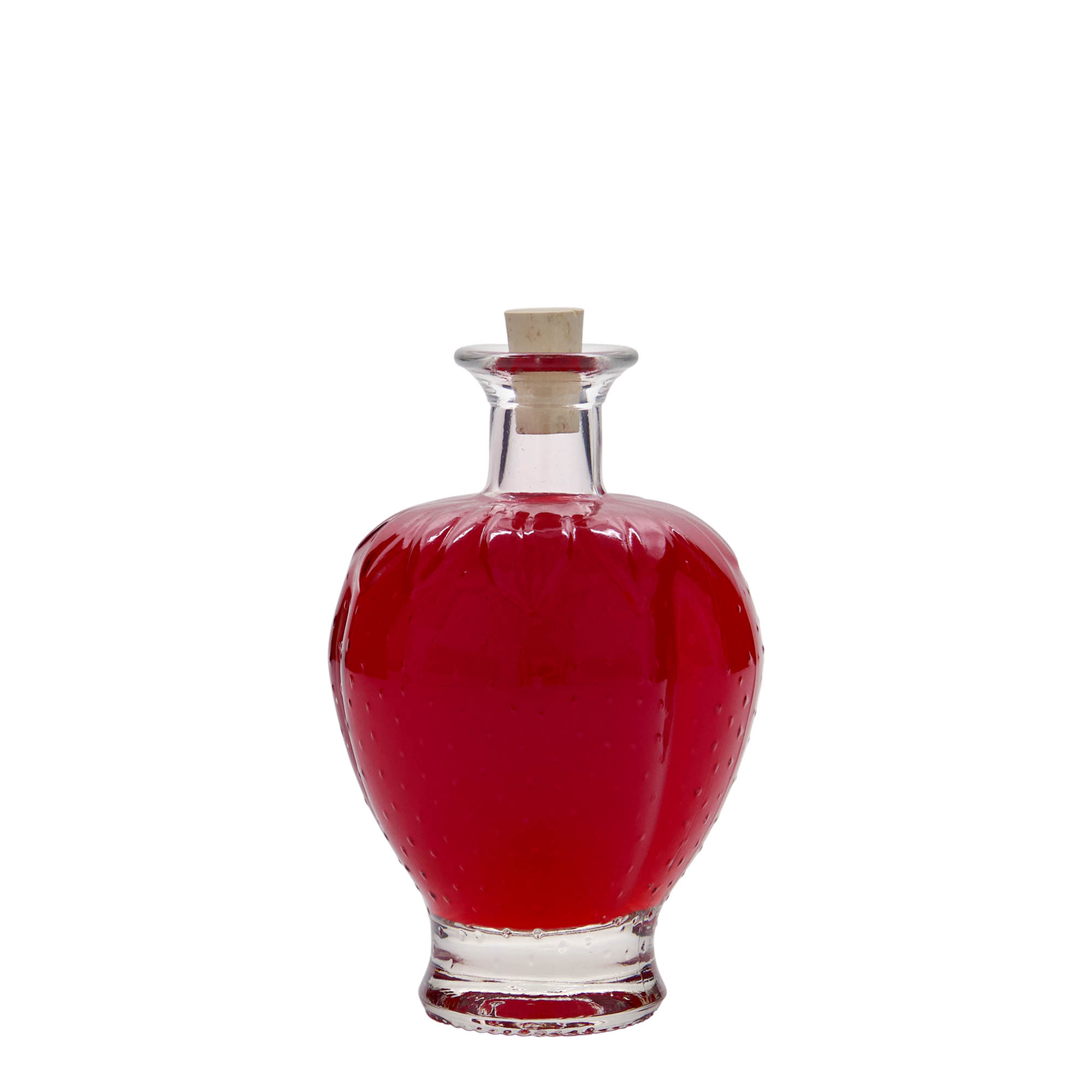 200 ml lasipullo ”Mansikka”, suuaukko: korkki