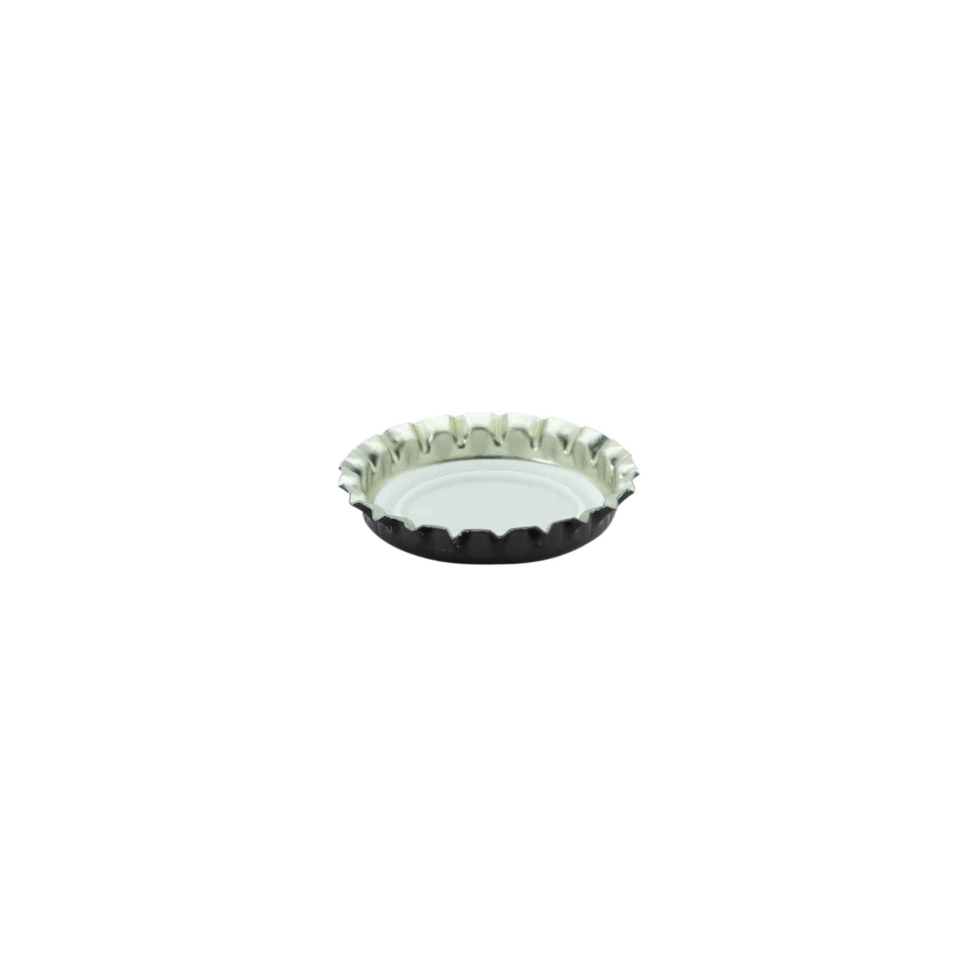 Kruunukorkit 26 mm, metalli, musta Kruunukorkit 26 mm, metalli, musta