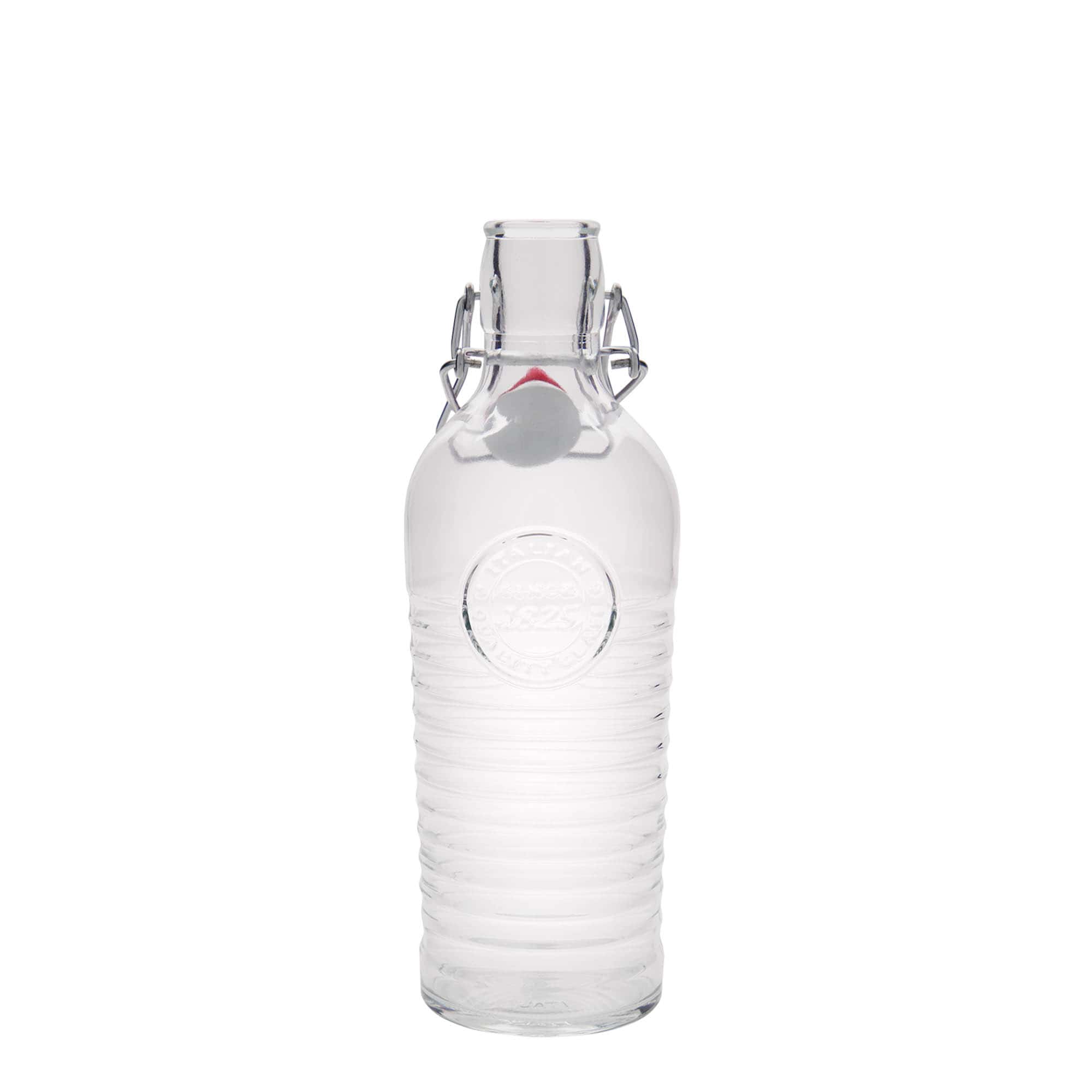 750 ml lasipullo ”Officina 1825”, suuaukko: lukittava sanka