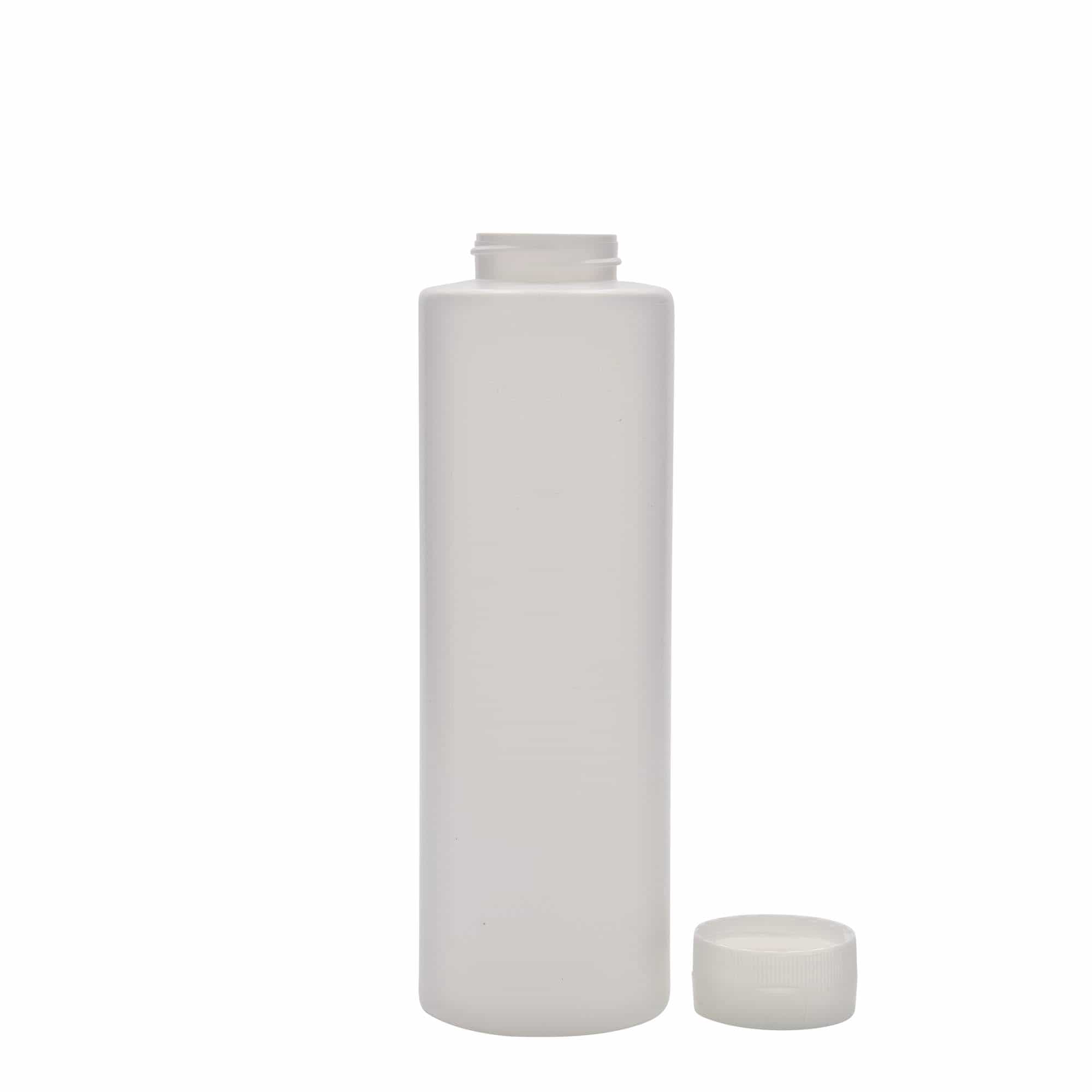 500 ml kastikepullo, LDPE-muovi, valk., suu: 38/400