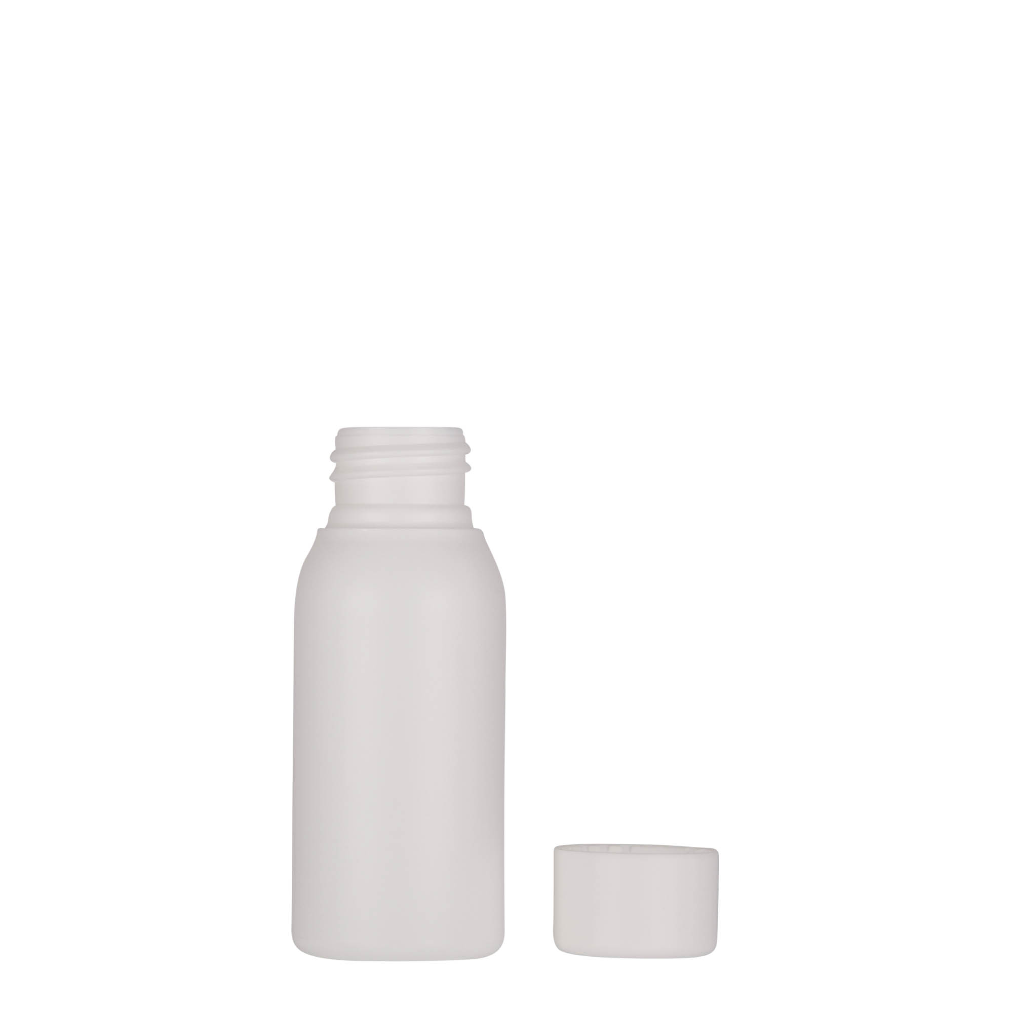 50 ml muovipullo 'Tuffy', HDPE, valkoinen, suuaukko: 24/410 50 ml muovipullo 'Tuffy', HDPE, valkoinen, suuaukko: 24/410