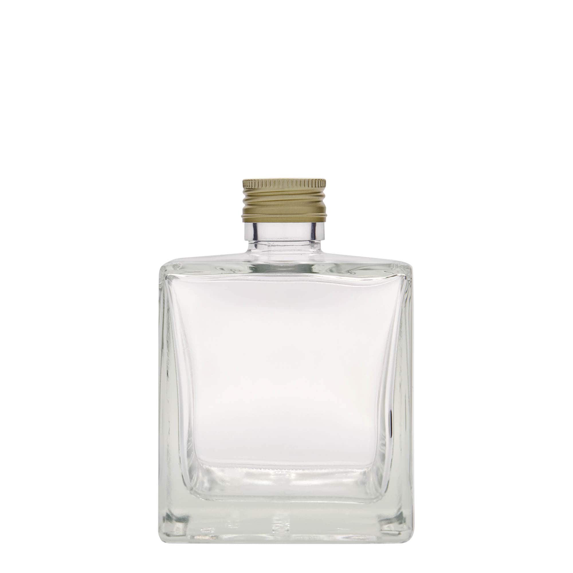 500 ml lasipullo 'Cube', neliömäinen, suuaukko: PP 31,5