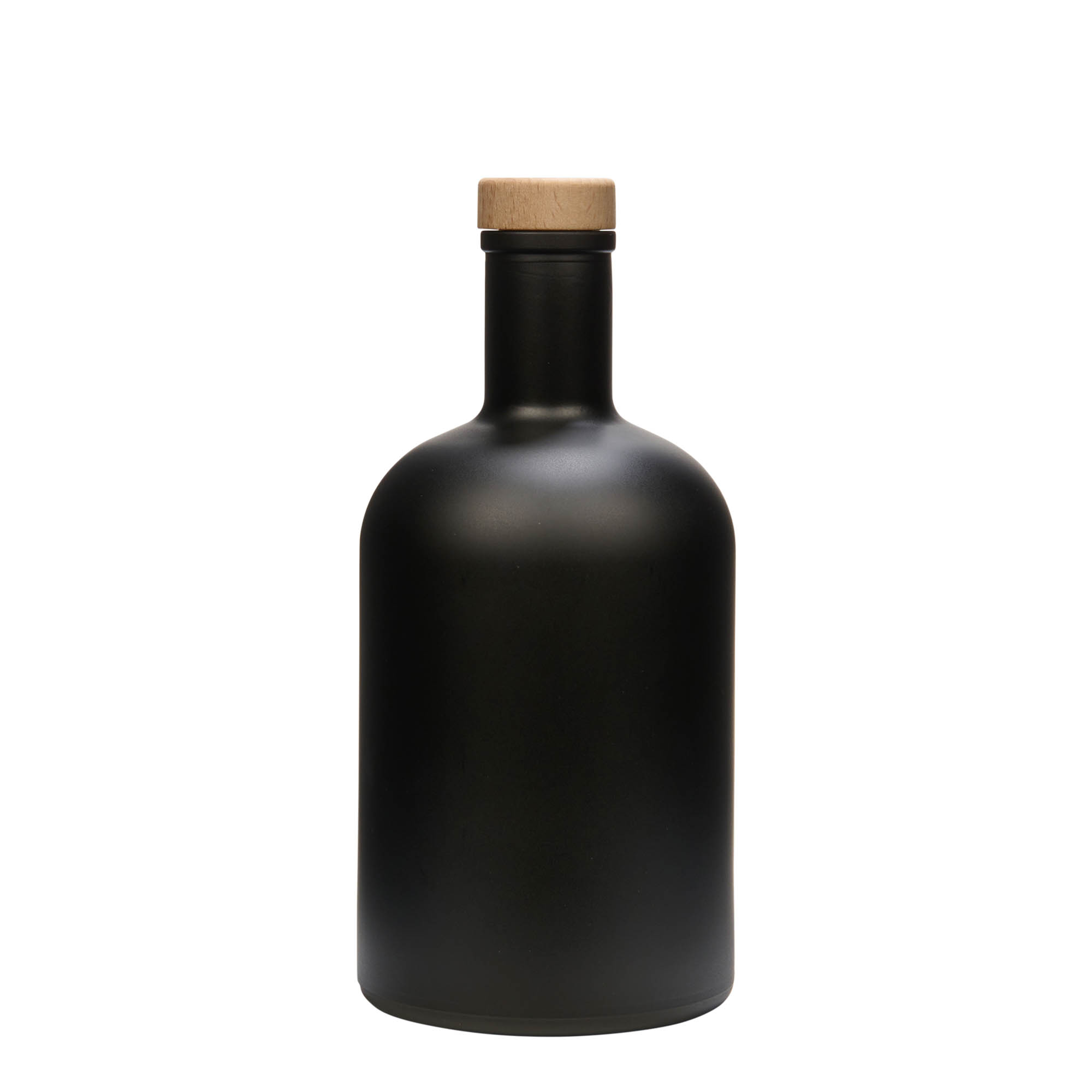 700 ml lasipullo 'Gerardino', musta, suuaukko: korkki