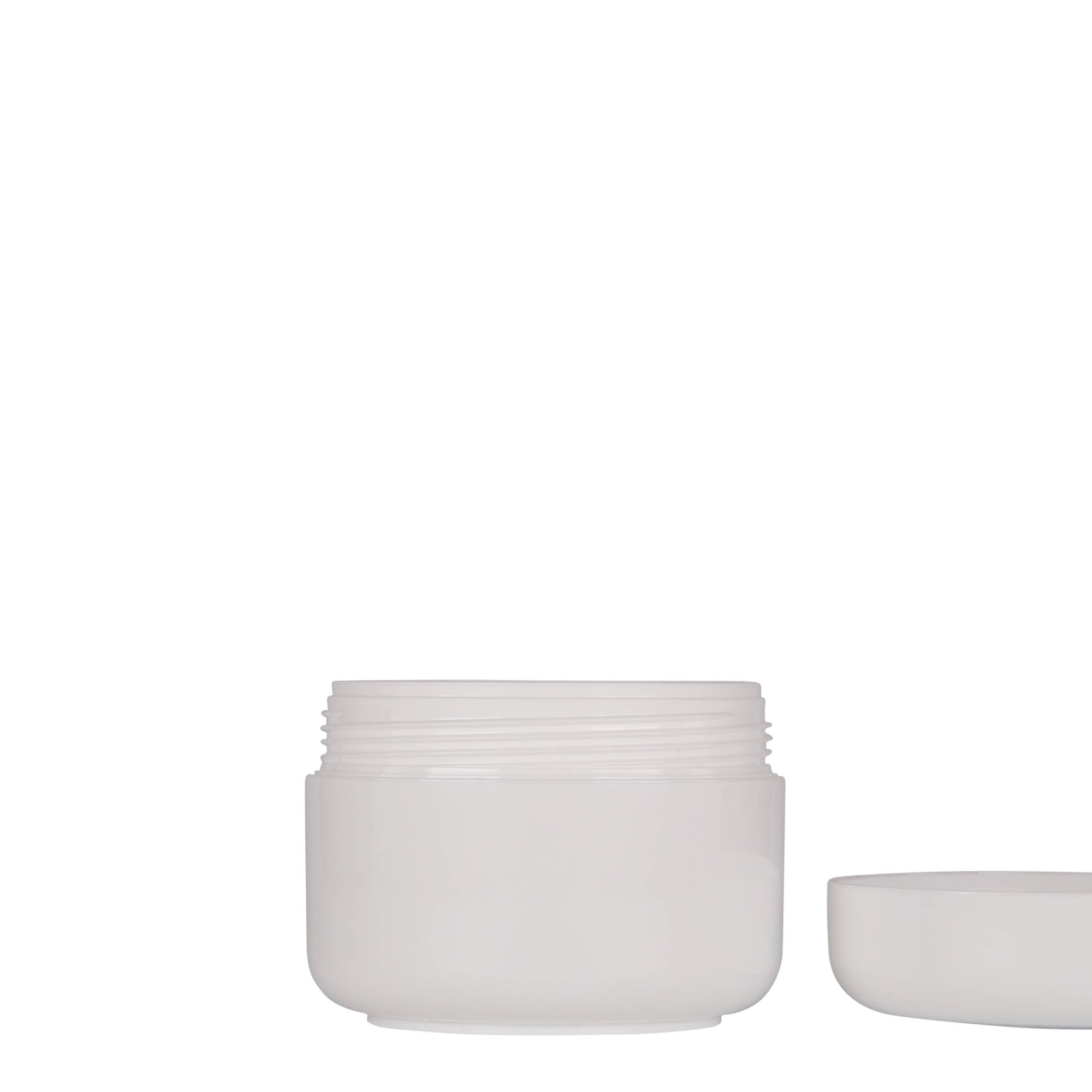 150 ml muovipurkki 'Bianca', PP, valkoinen, suuaukko: kierrekorkki