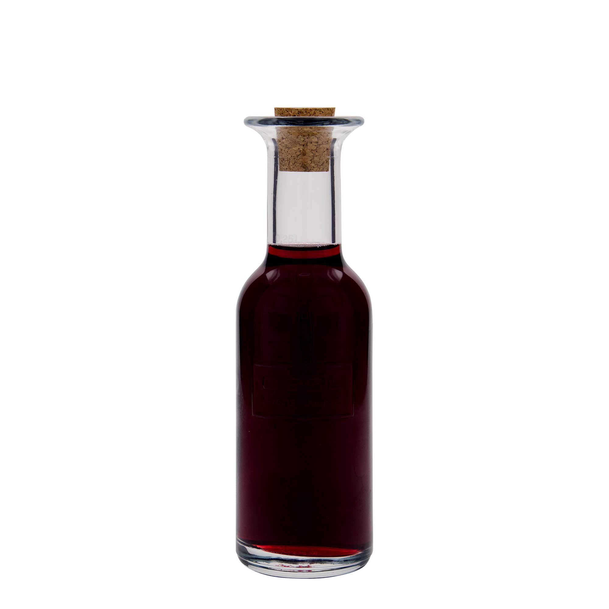 250 ml lasipullo 'Optima Fine Wine', suuaukko: korkki