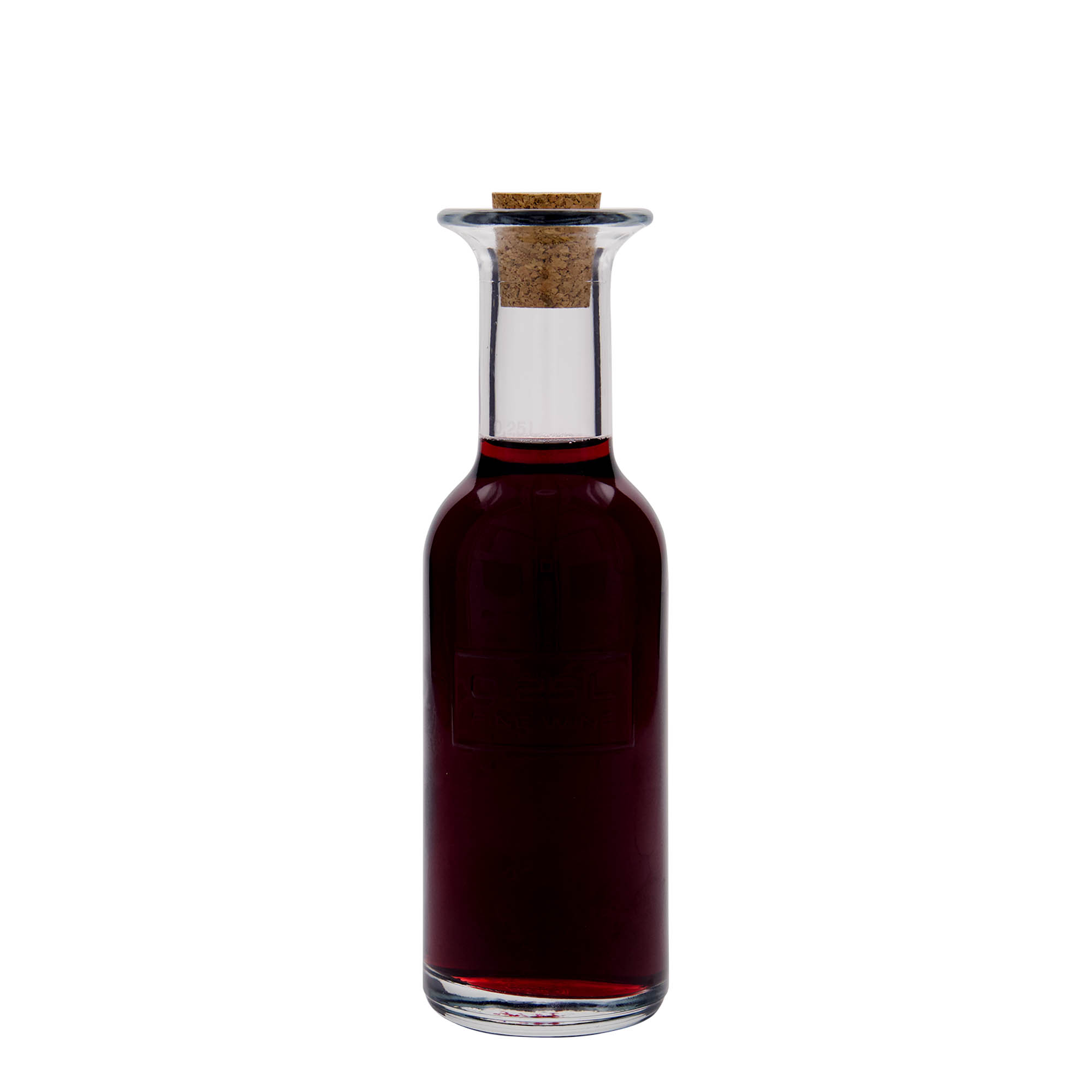 250 ml lasipullo 'Optima Fine Wine', suuaukko: korkki 250 ml lasipullo 'Optima Fine Wine', suuaukko: korkki