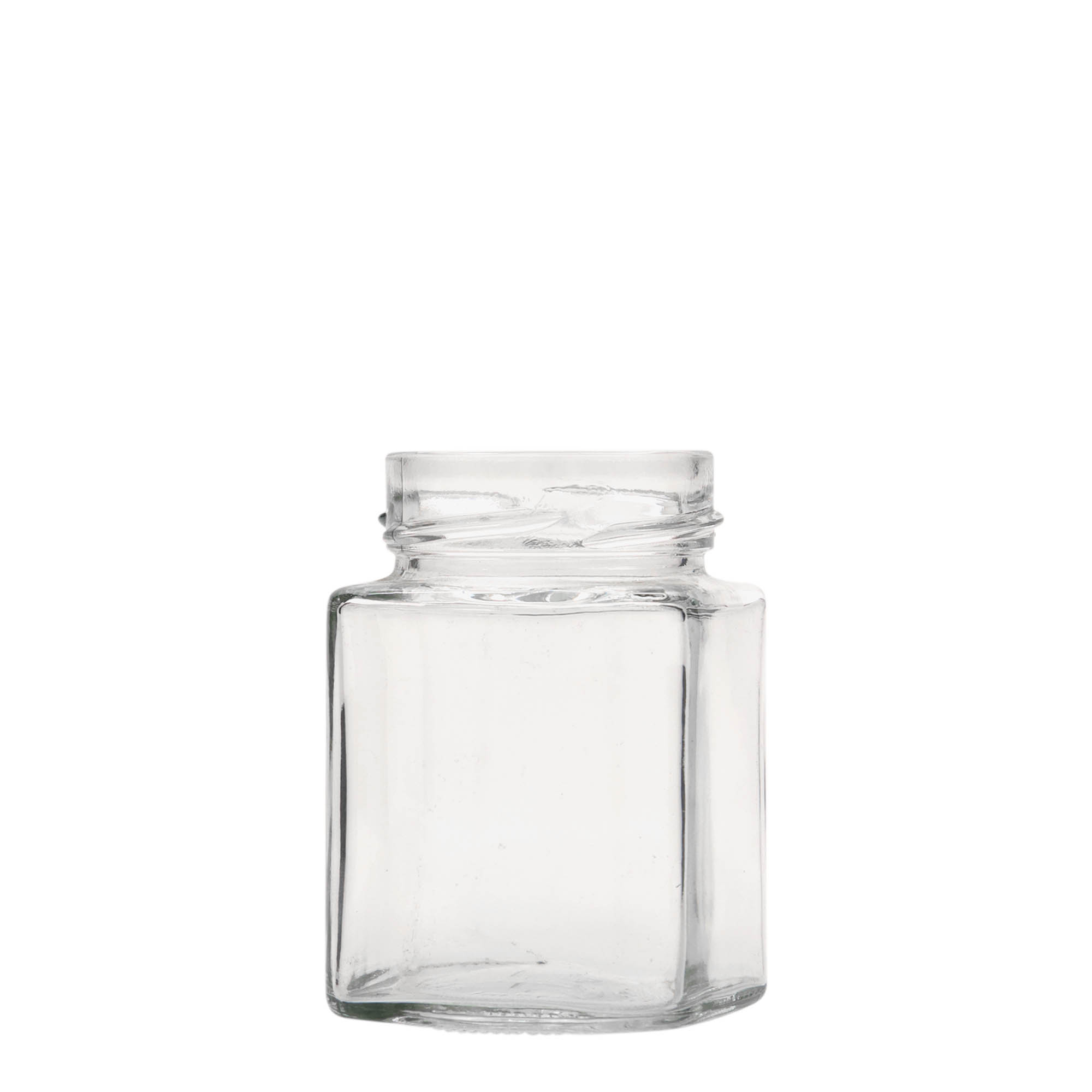 212 ml nelikulmainen lasi 'Funny', suuaukko: Deep-Twist-Off (DTO 58)
