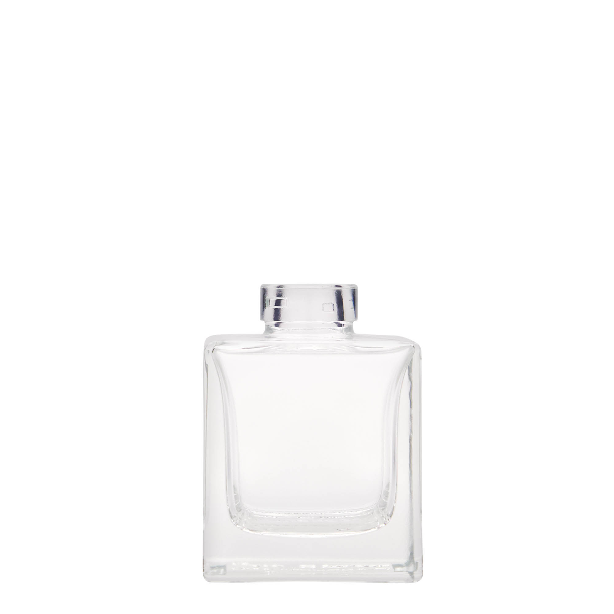 100 ml lasipullo 'Cube', neliömäinen, suuaukko: korkki