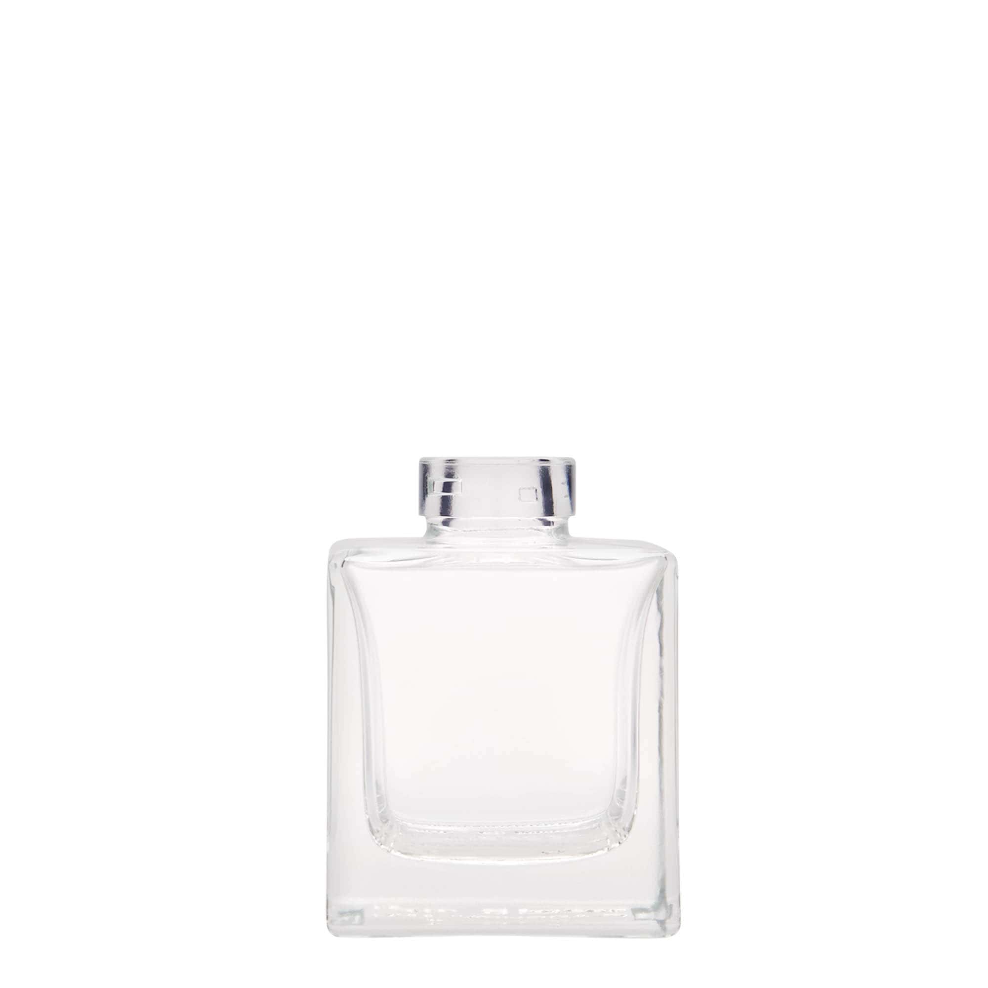 100 ml lasipullo 'Cube', neliömäinen, suuaukko: korkki