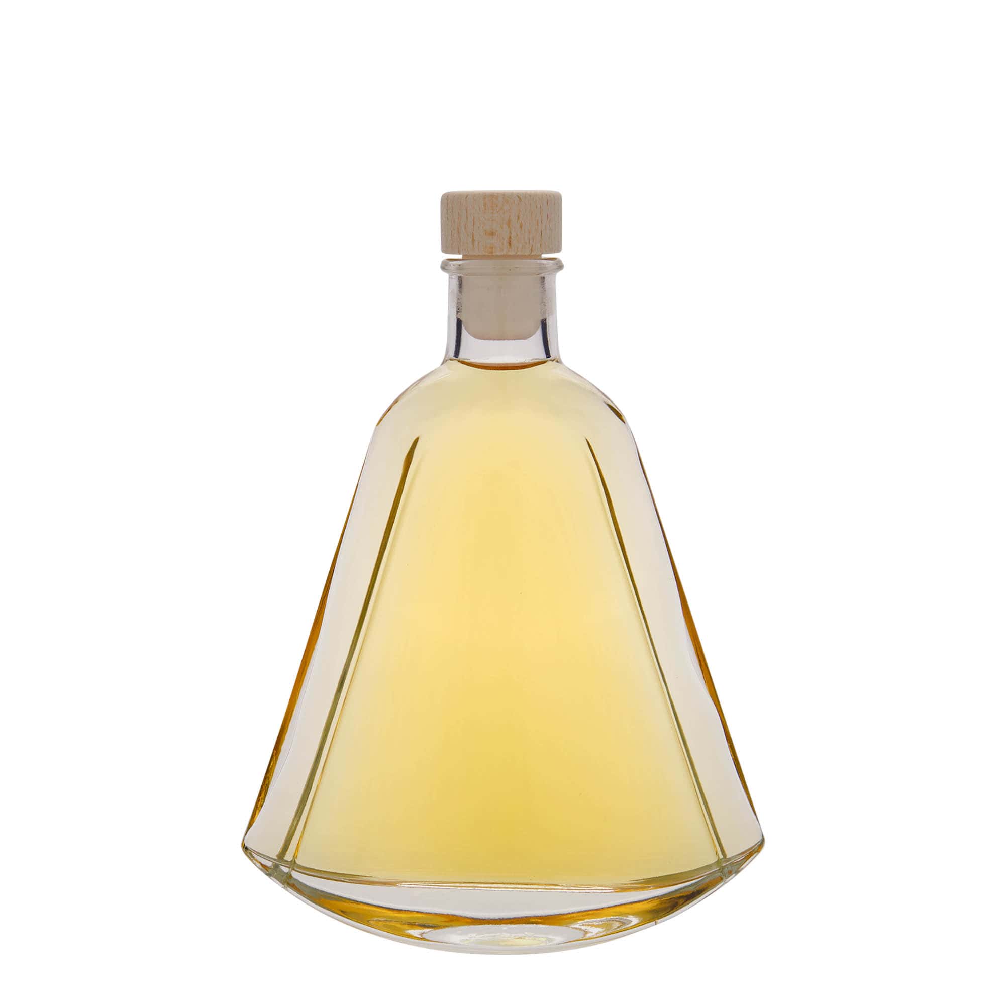 200 ml lasipullo 'Maurizio', soikea, suu: korkki