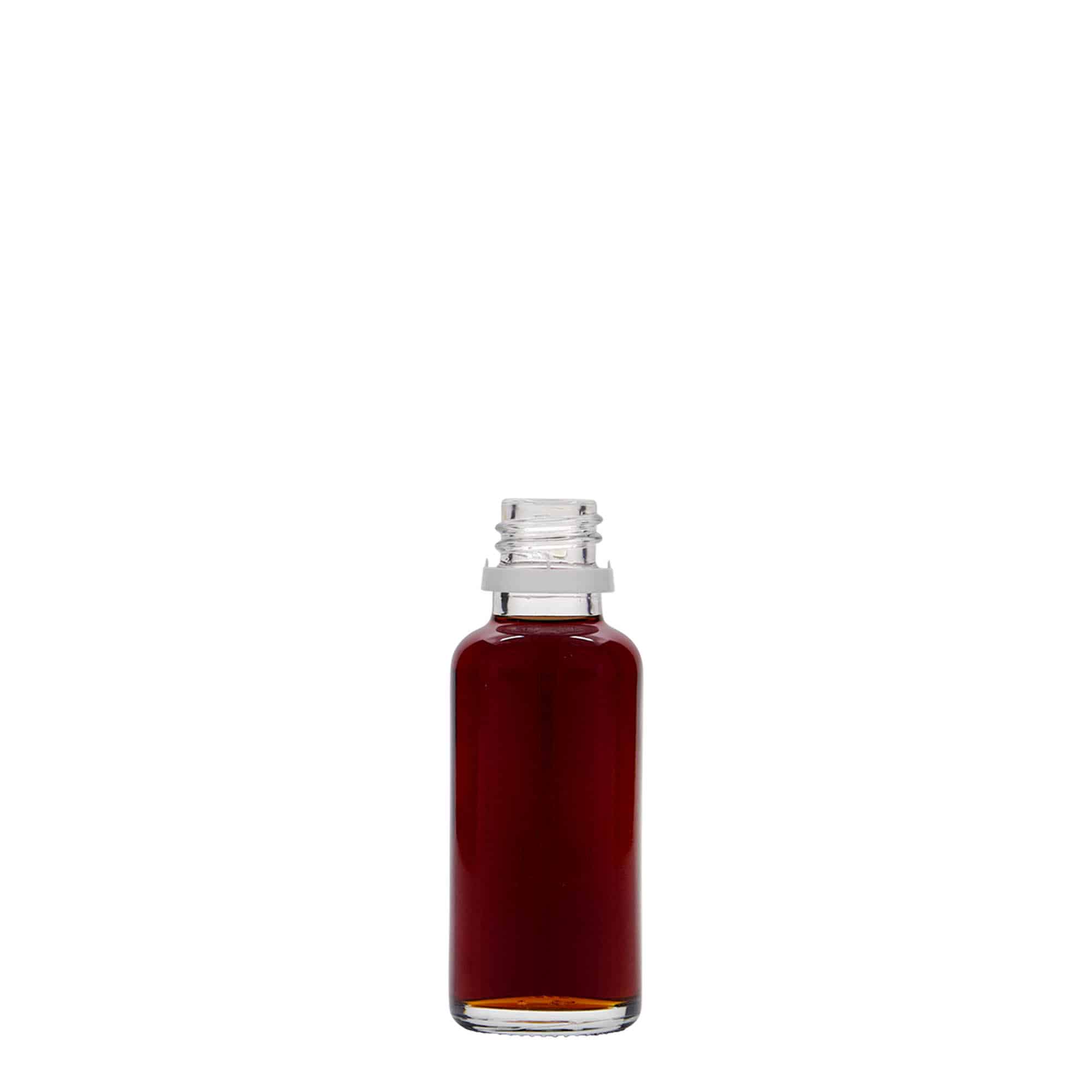 30 ml lääkepullo, lasi, suu: DIN 18