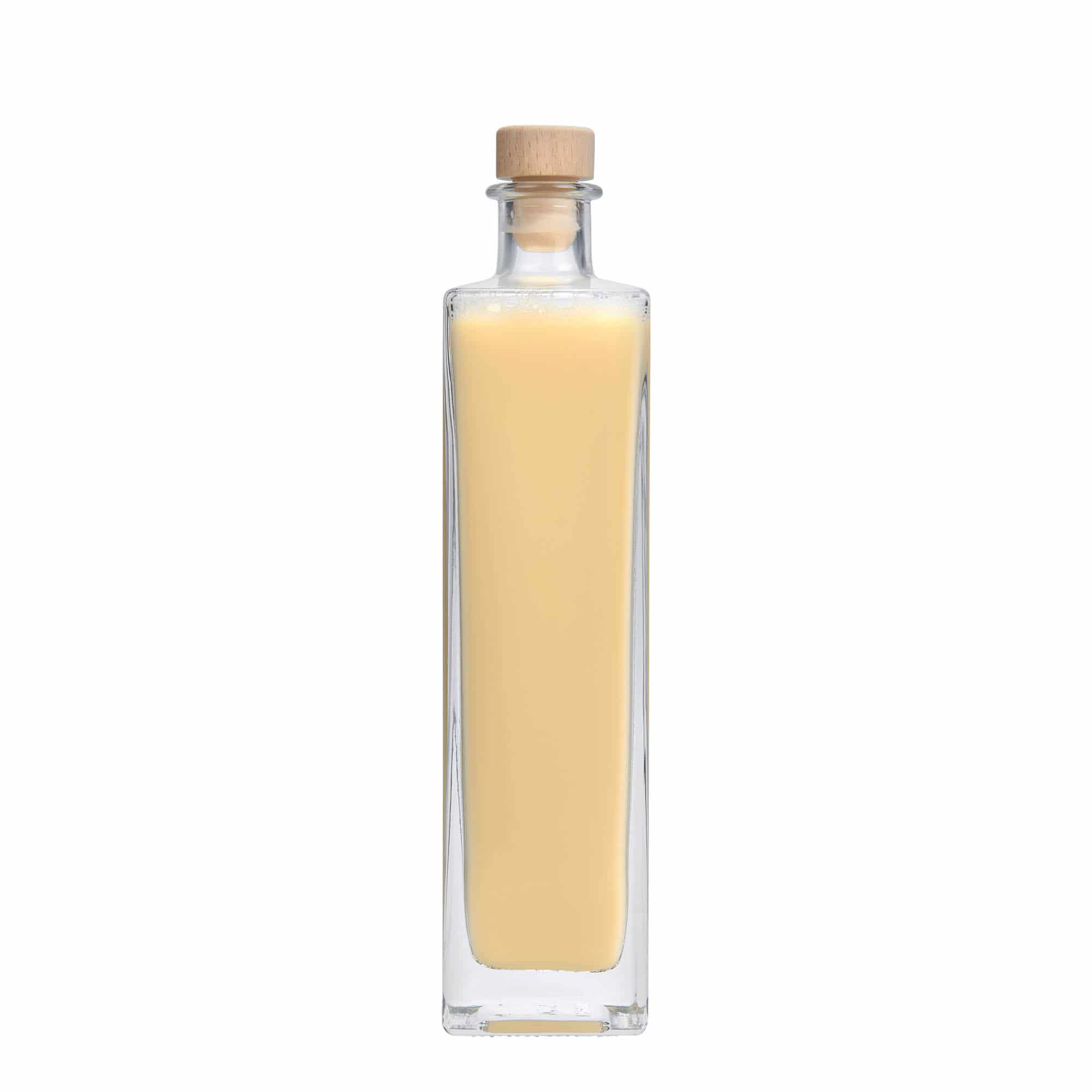 500 ml lasipullo 'Rafaello', neliö, suu: korkki