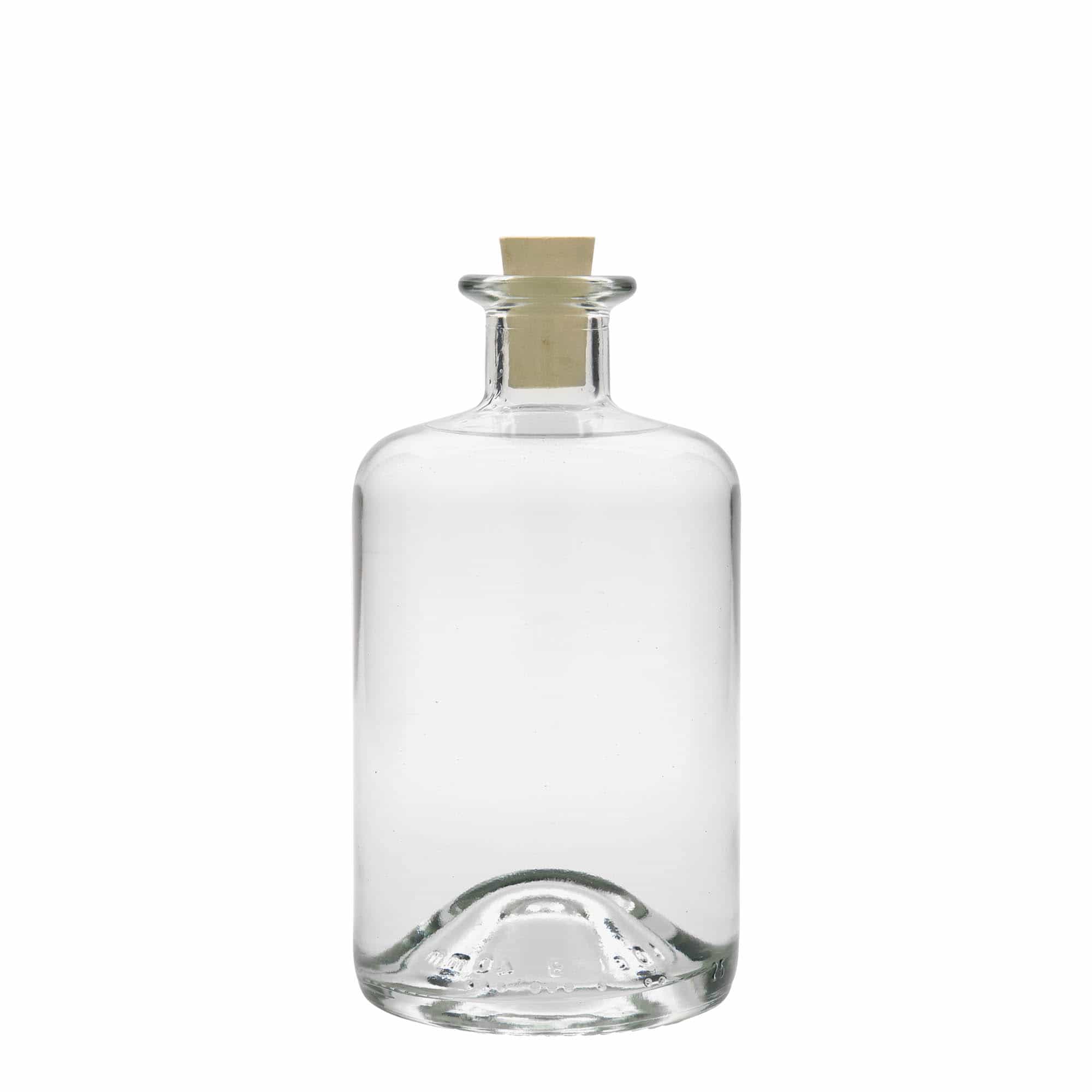 500 ml apteekkarin lasipullo, suu: korkki