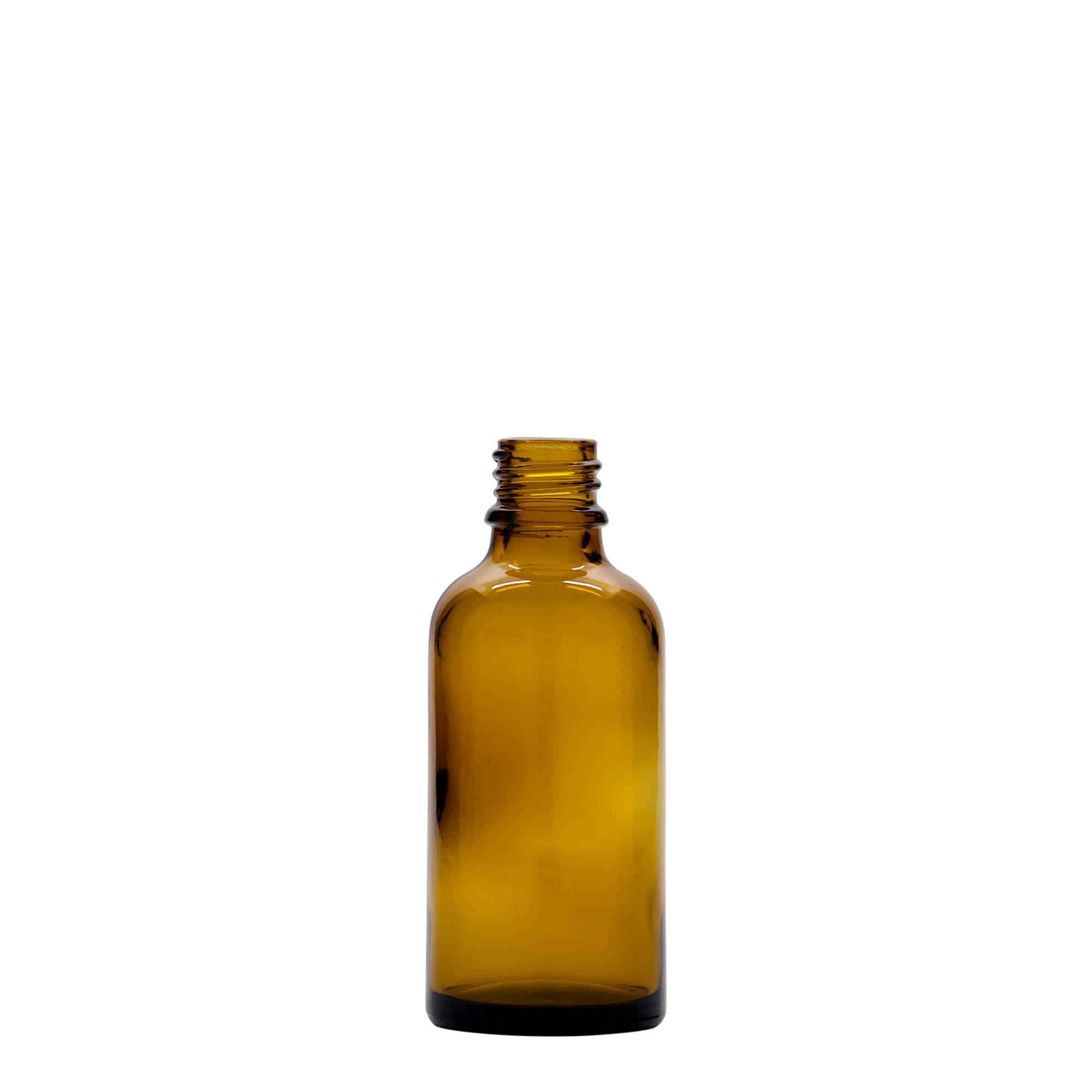 50 ml lääkepullo voidepumpulla, lasi, ruskea, suu: DIN 18
